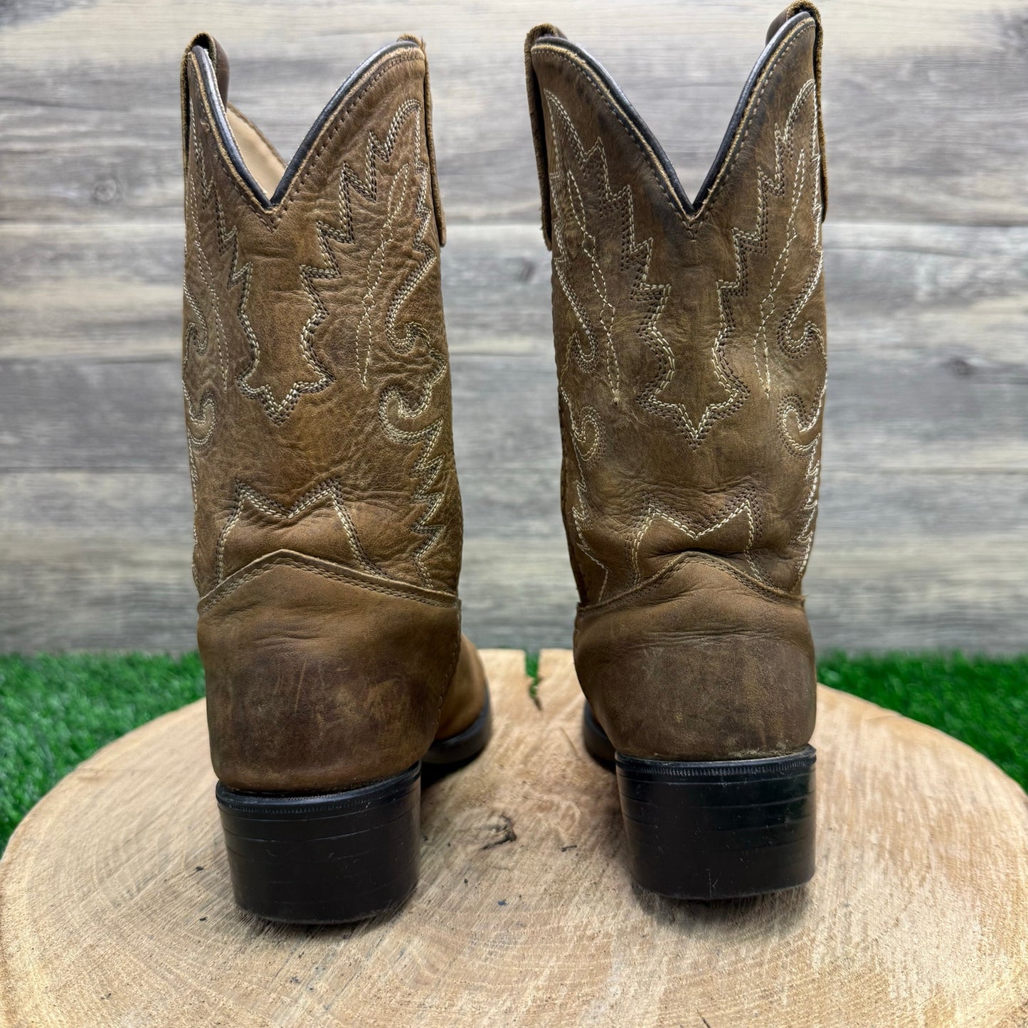 Dan Post Youth - Size 1 - Tan Cowboy Boots DPC2003