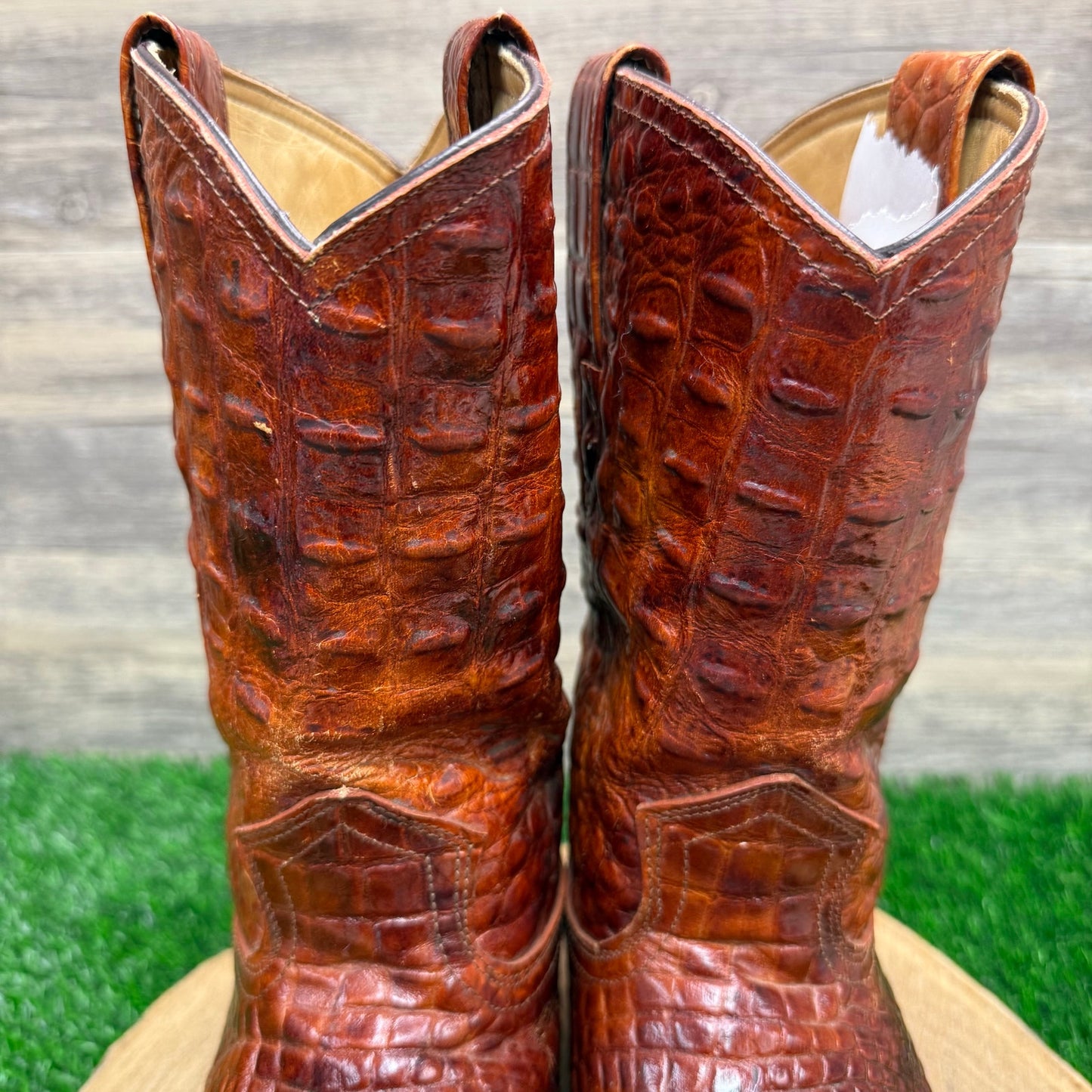Rogers Boots Men - Size 9 - Copper Gator Skin Cowboy Boots Style 838