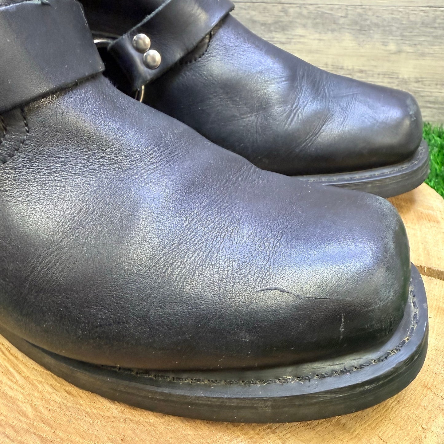 Rhino Men - Size 9M - Black Premium Square Toe Harness Boots P9HR1