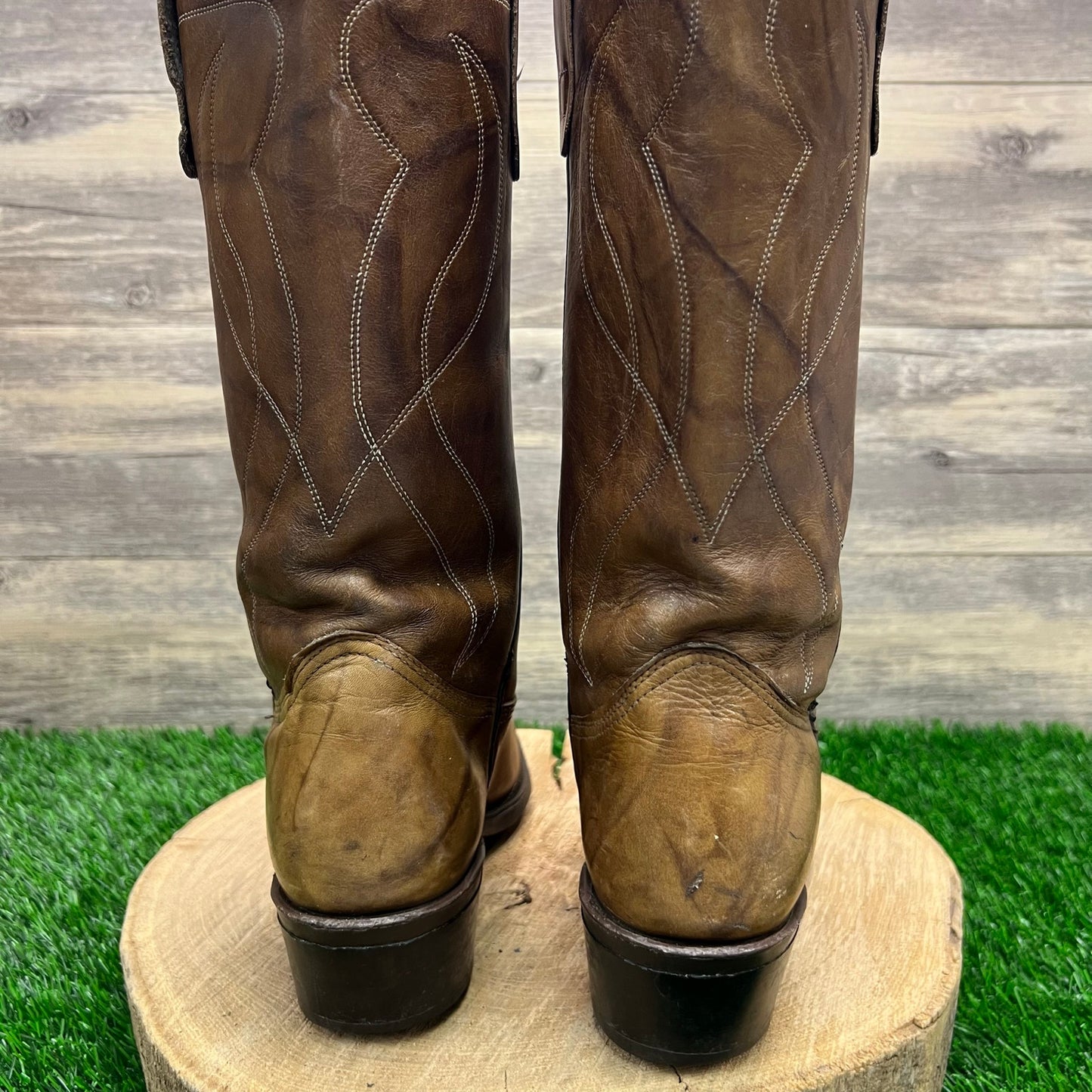 Texas Men - Size 9D - Brown Marbled Cowboy Boots 8011