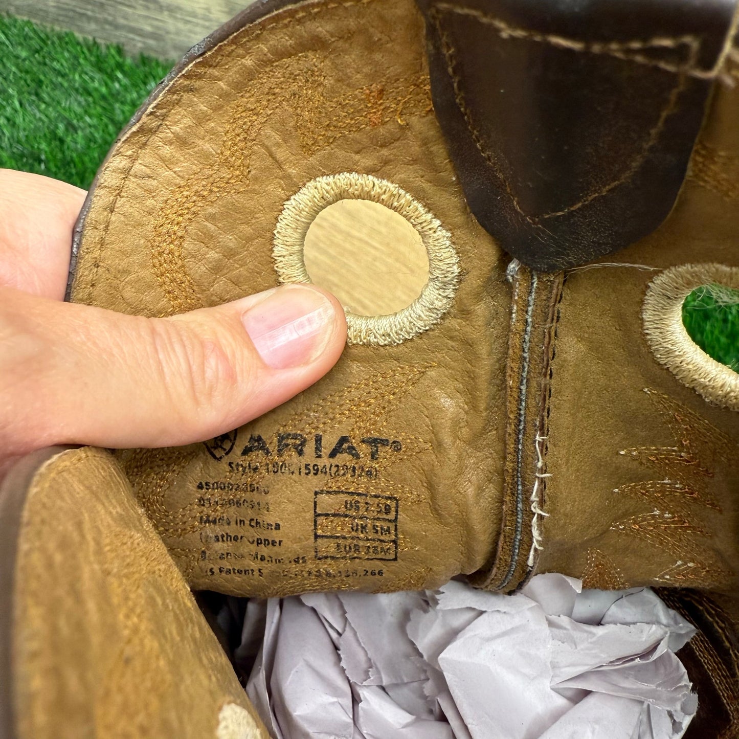 Ariat Women - Size 7.5B - Brown Heritage Cowboy Boots Style 10001594
