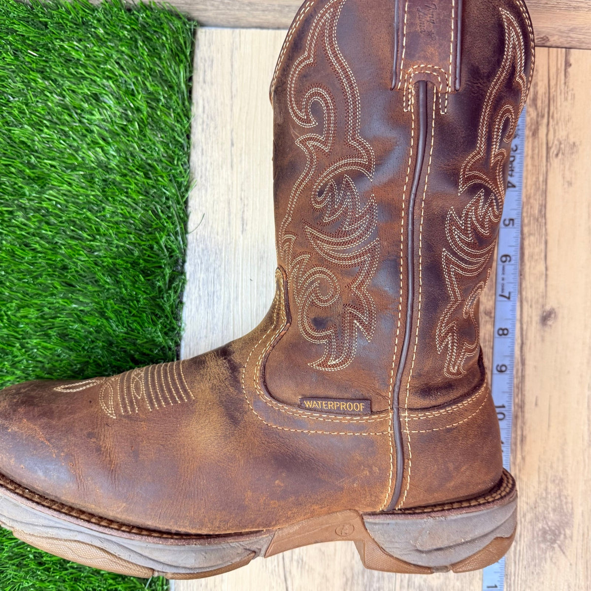 Tony Lama Men - Size 10EE - Brown Waterproof Work Square Toe Boots RR3353
