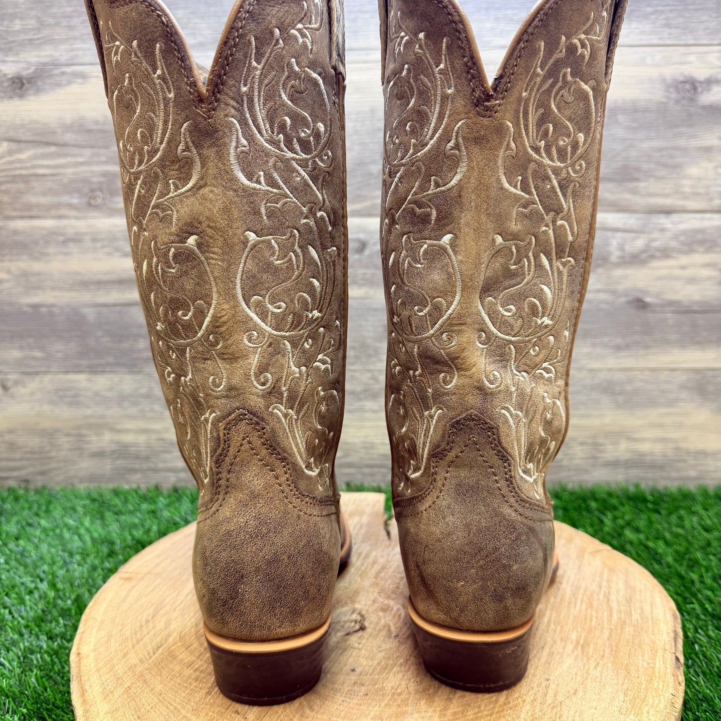 Twisted X Women - Size 5.5B - Bomber Brown Stitched Cowboy Boots WWT0025
