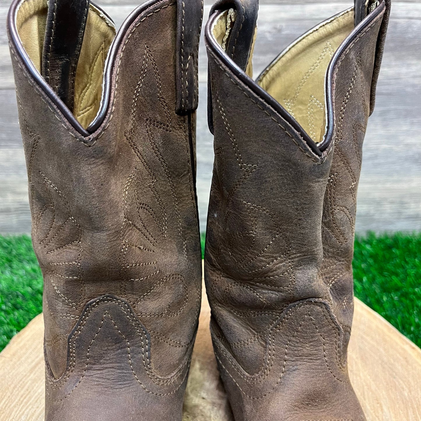 Masterson Youth - Size 1M - Brown Cowboy Boots Style RB2000C