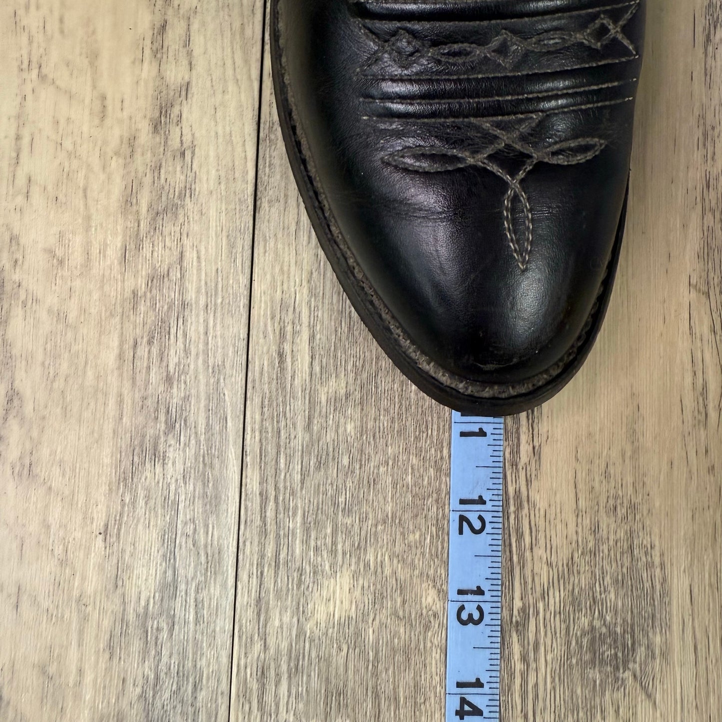 Hondo Boots Men - Size 7D - Vintage Black Cowboy Boots Style 7875