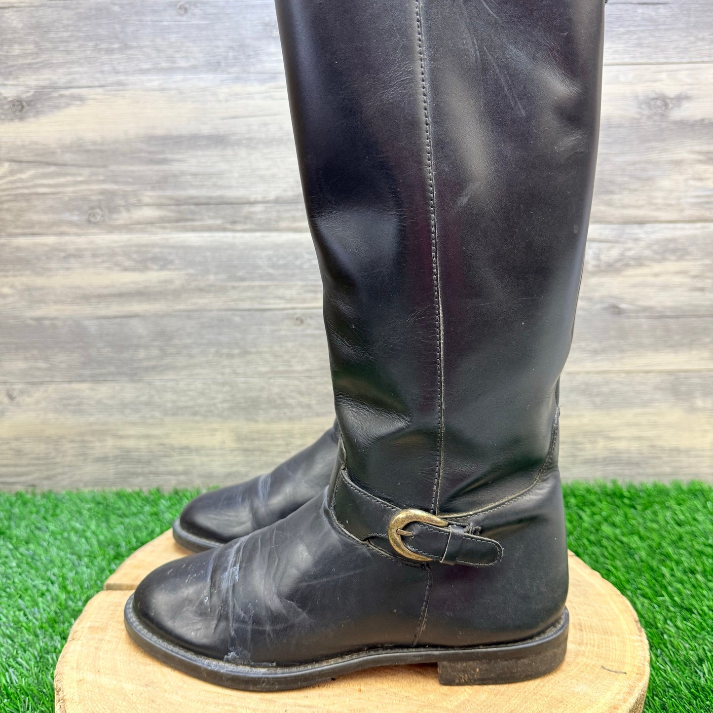 Nine West Women - Size 7M - Black Riding Boots Antonia