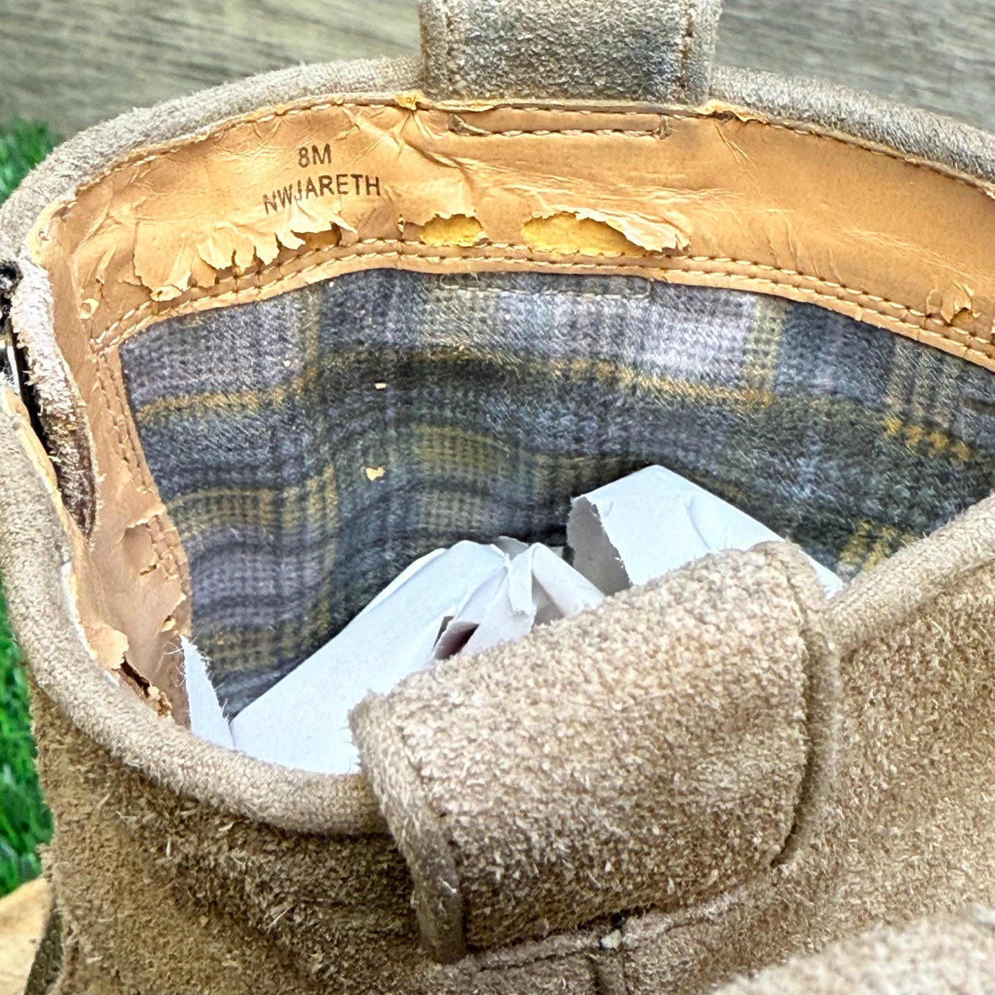 Nine West Women - Size 8M - Tan Suede Ankle Zipper Boots NW Jareth