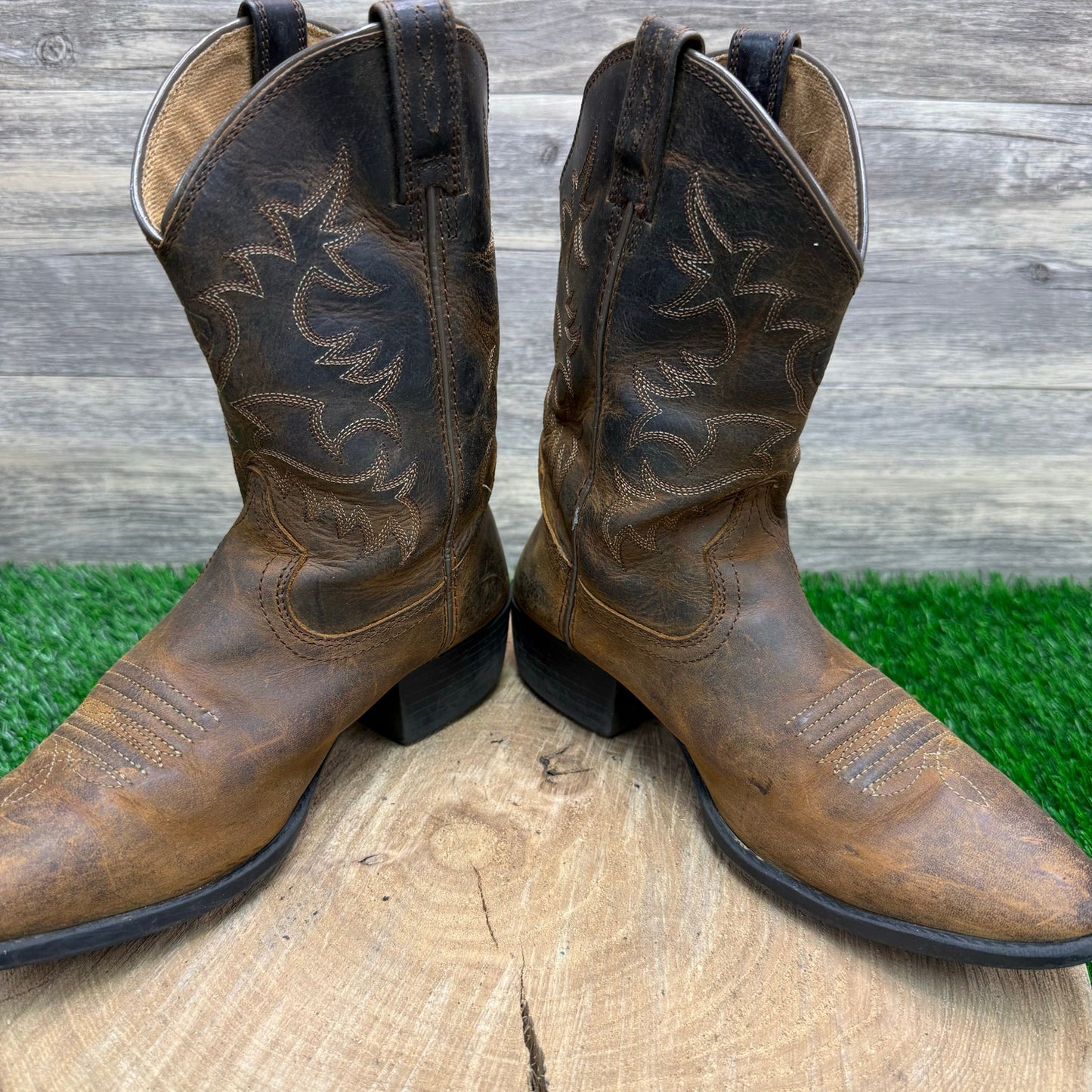 Ariat Youth - Size 4 - Brown Cowboy Boots Style 10001825