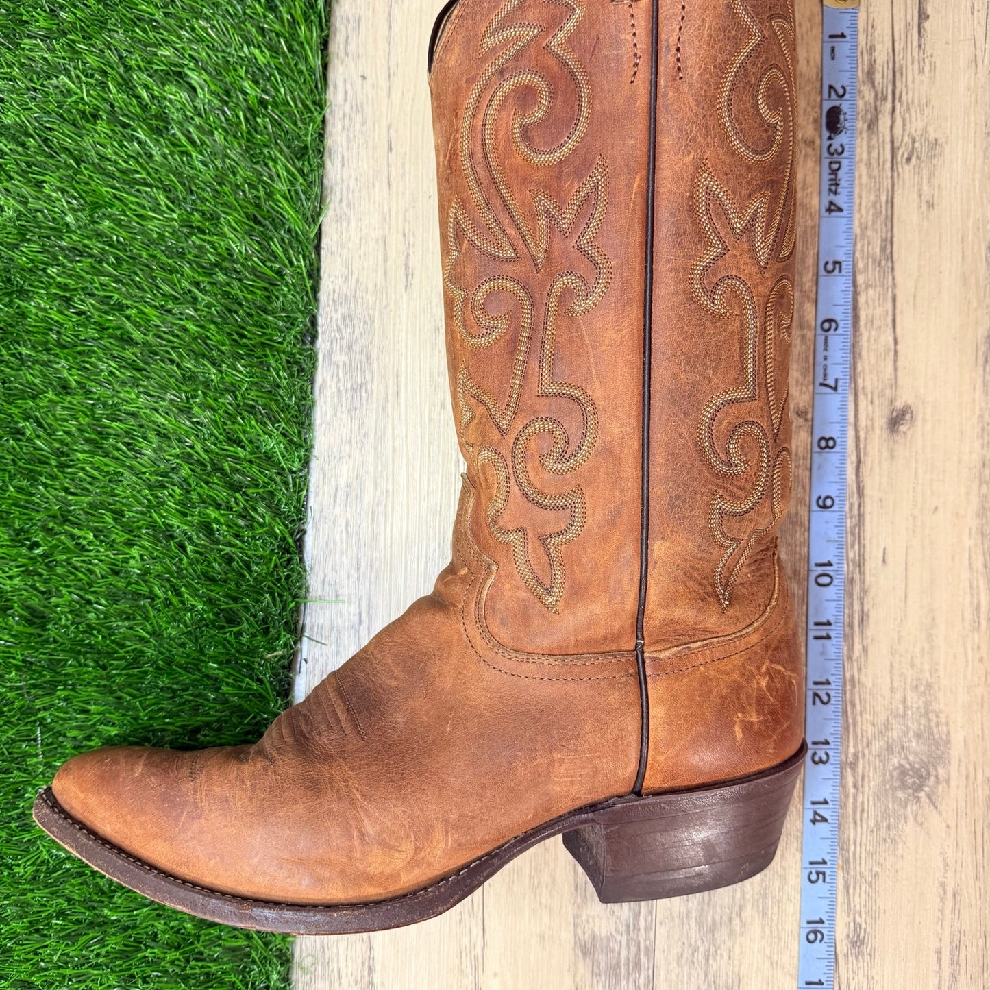 Justin Men - Size 8D - Brown Apache Classic Western Cowboy Boots 2252