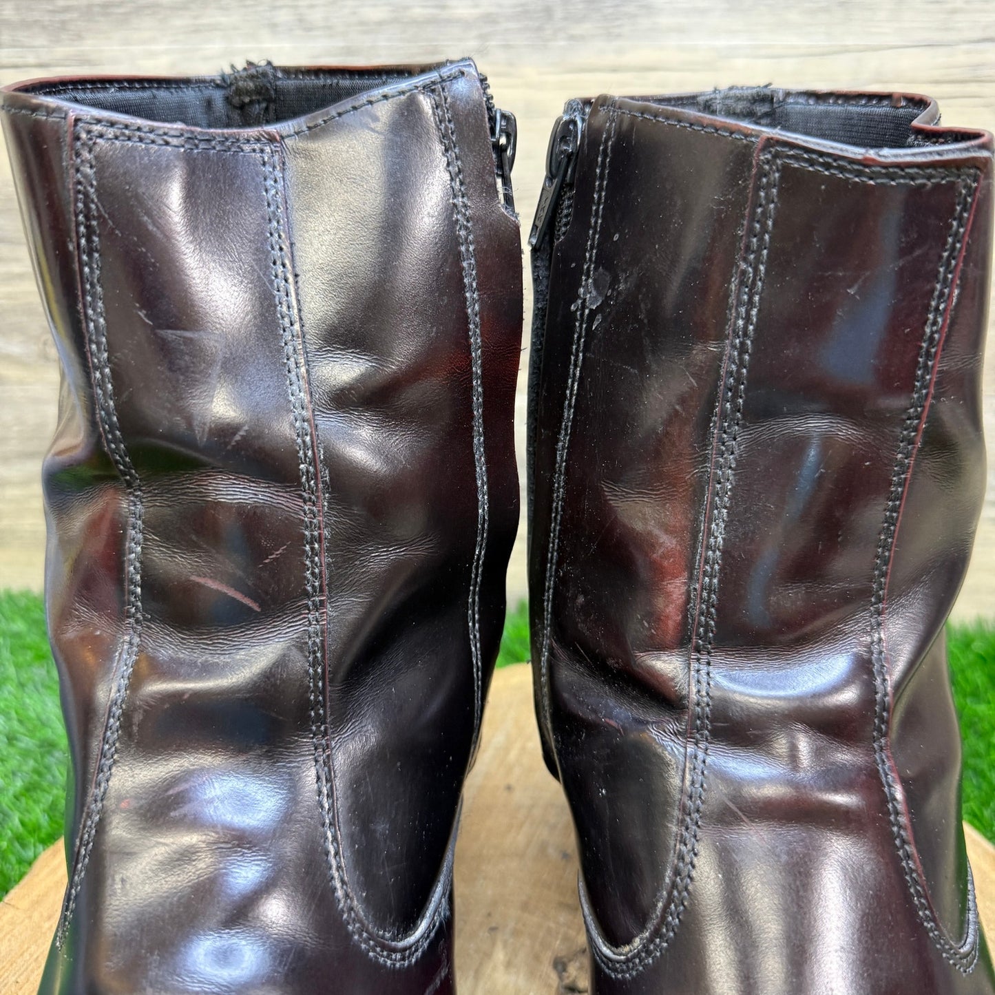 Laredo Men - Size 9.5D - Black Cherry Ankle Zipper Western Cowboy Boots 62008