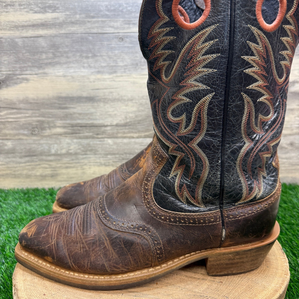 Ariat Men - Size 10.5D - Bar Top Brown Heritage Roughstock Cowboy Boots 10017378