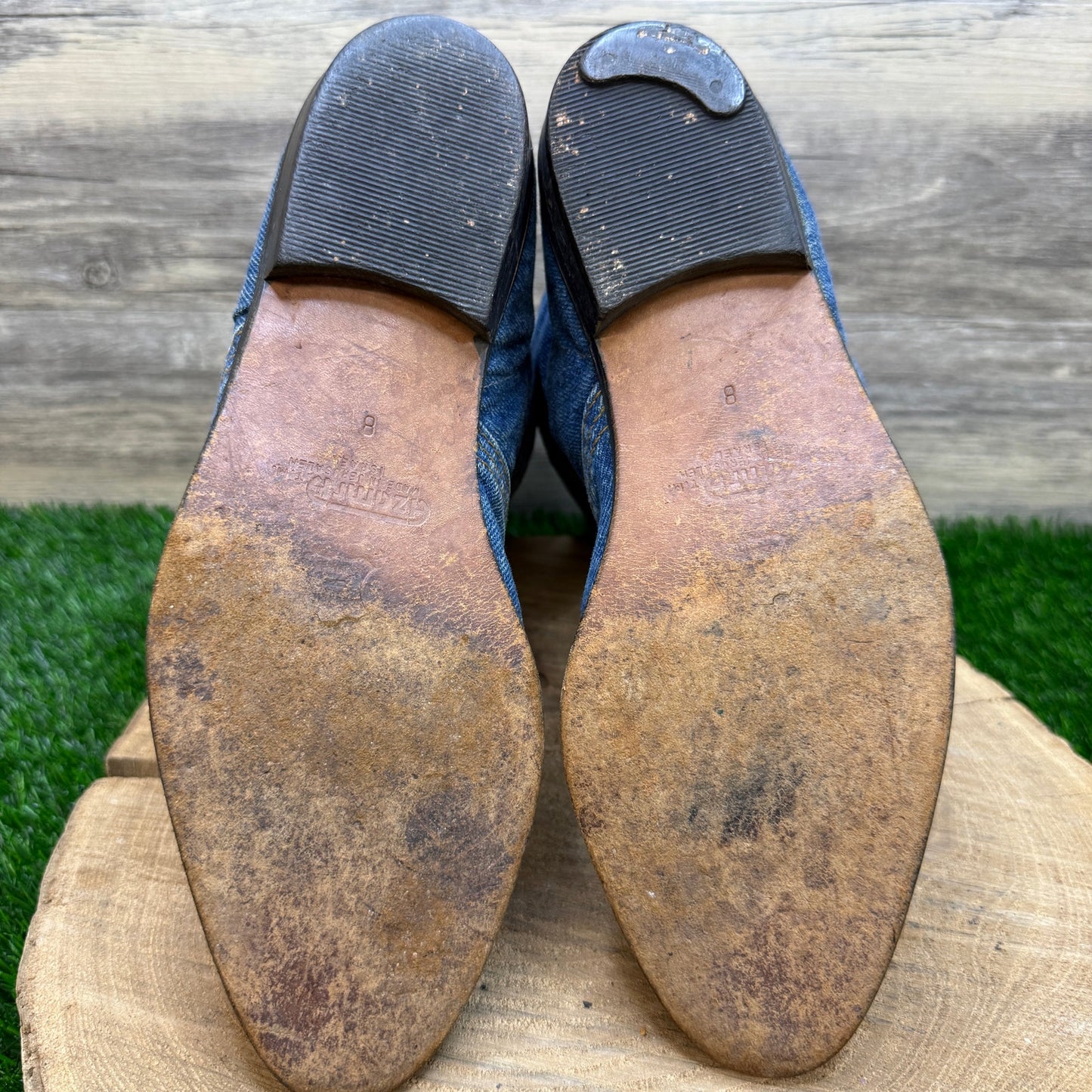 Azamra Women - Size 8M - Vintage 80s Blue Jean Israel Made Boots