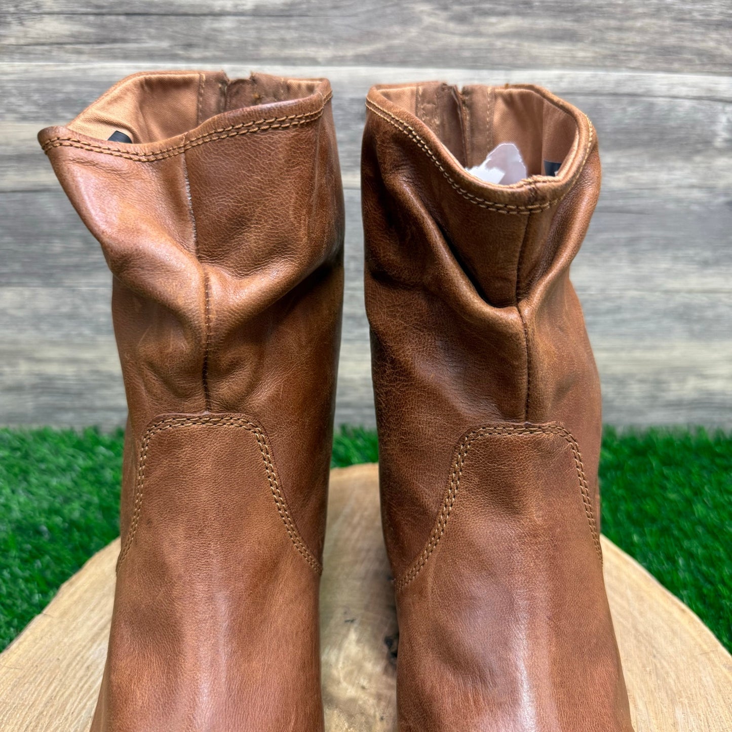 Timberland Women - Size 11 - Tan Ankle Zipper Boots Style A2448