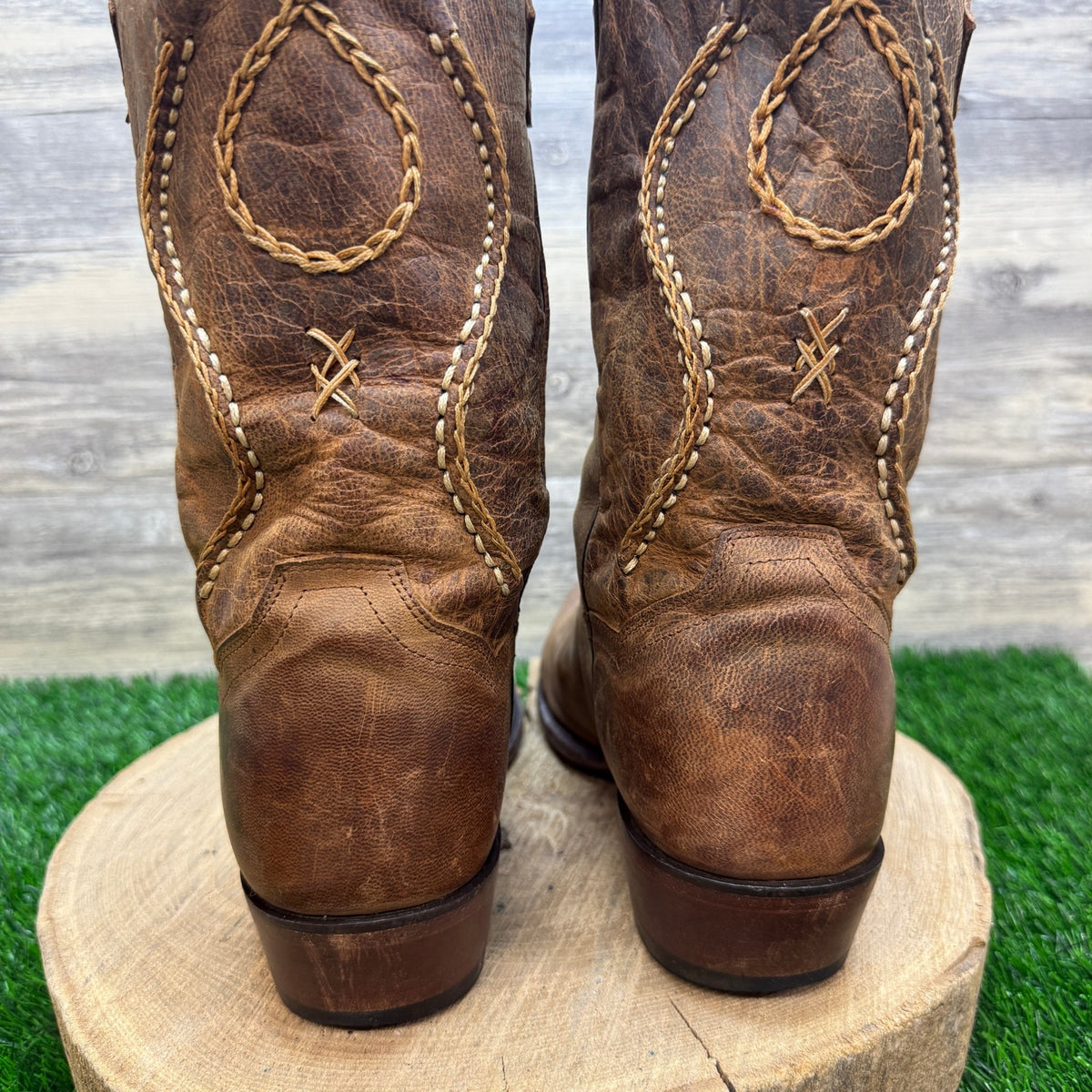 Dan Post Men - Size 9.5EW - Brown Albany Whipstitch Western Cowboy Boots DP26682