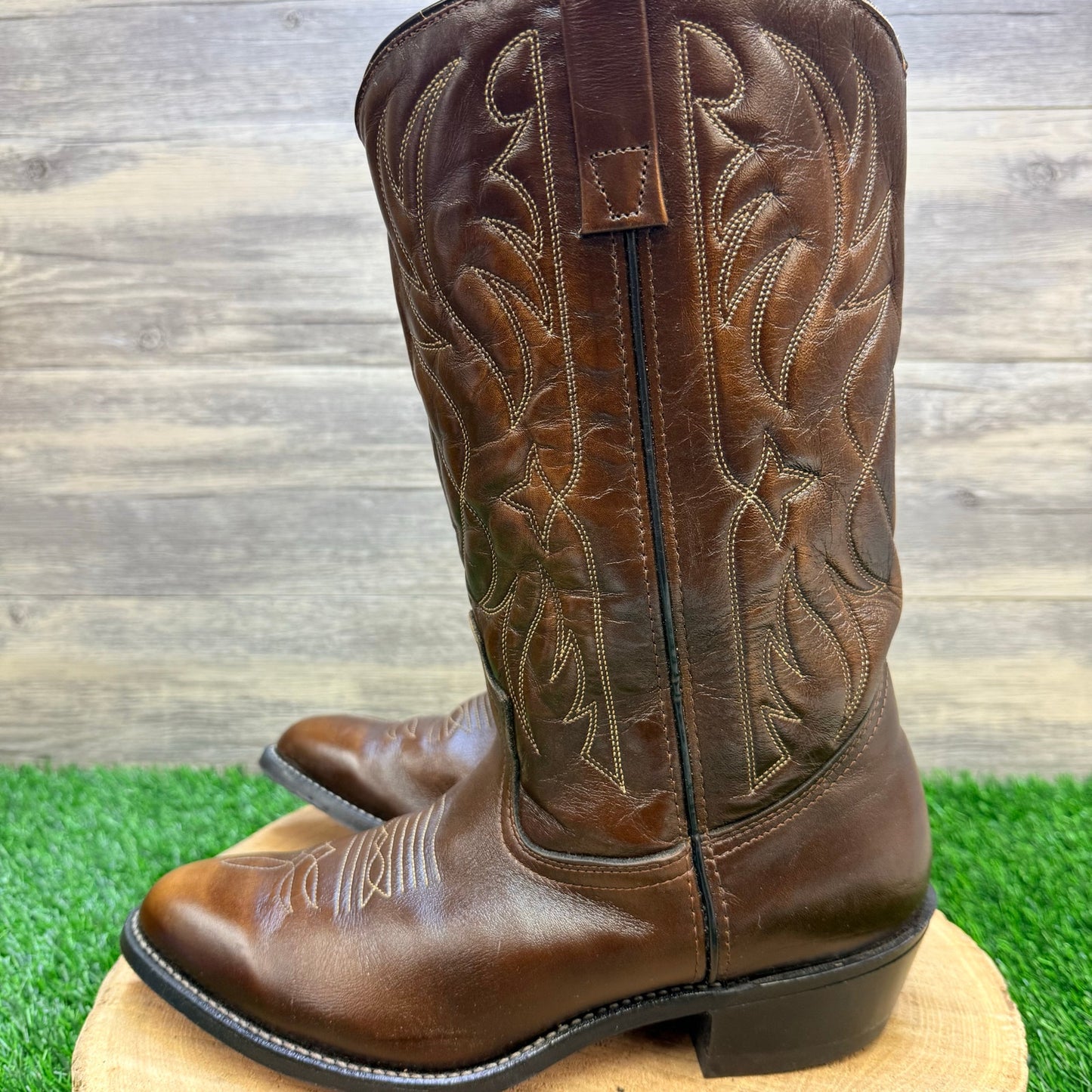 Mason Men - Size 8.5 3E - Vintage Brown Cowboy Boots Chippewa Falls