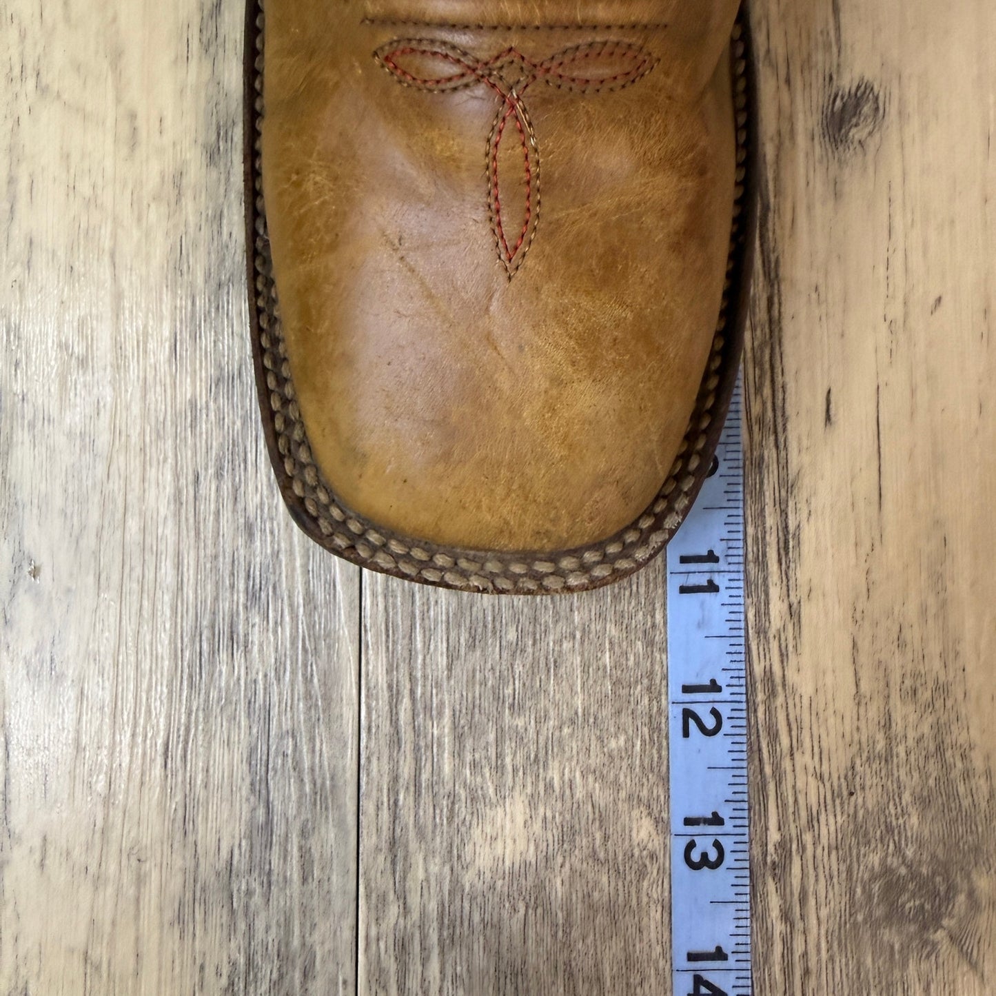 Resistol Ranch Women - Size 8B - Tan/White Square Toe Cowboy Boots M3603