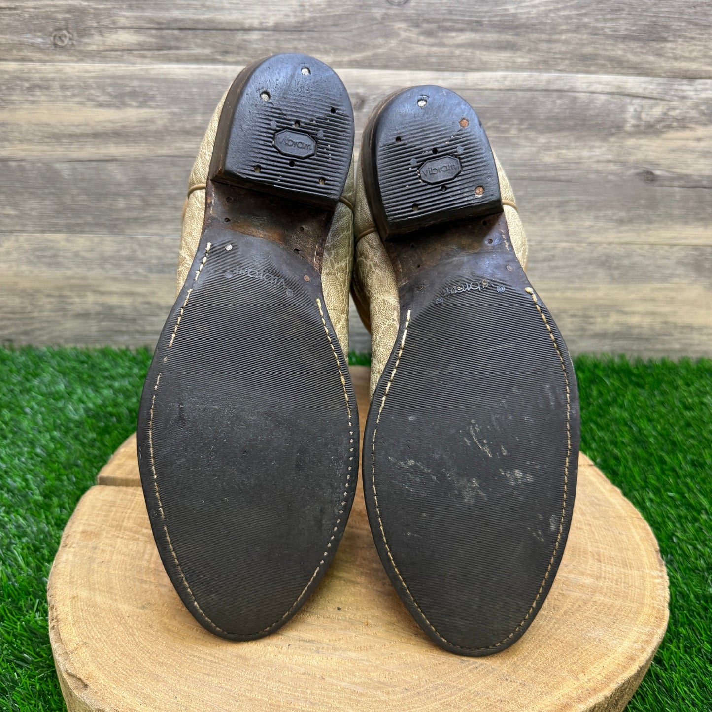 Acme Royal Men - Size 10D - Vintage Beige/Tan Exotic Cowboy Boots Style 6302