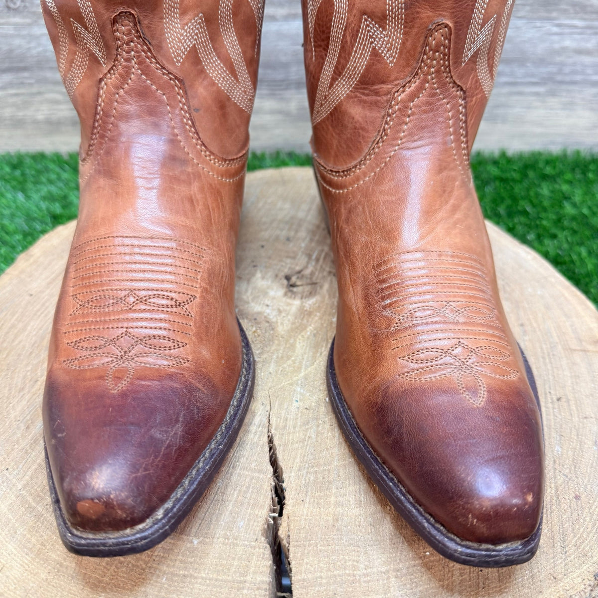 Nocona Women - Size 9B - Brown Deer Tan Western Cowboy Boots NL1604