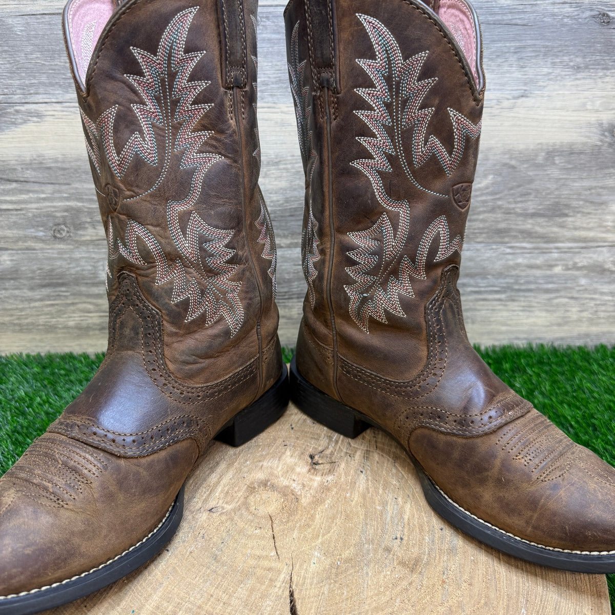 Ariat Women - Size 8.5B - Brown Stockman Cowboy Boots Style 10001605