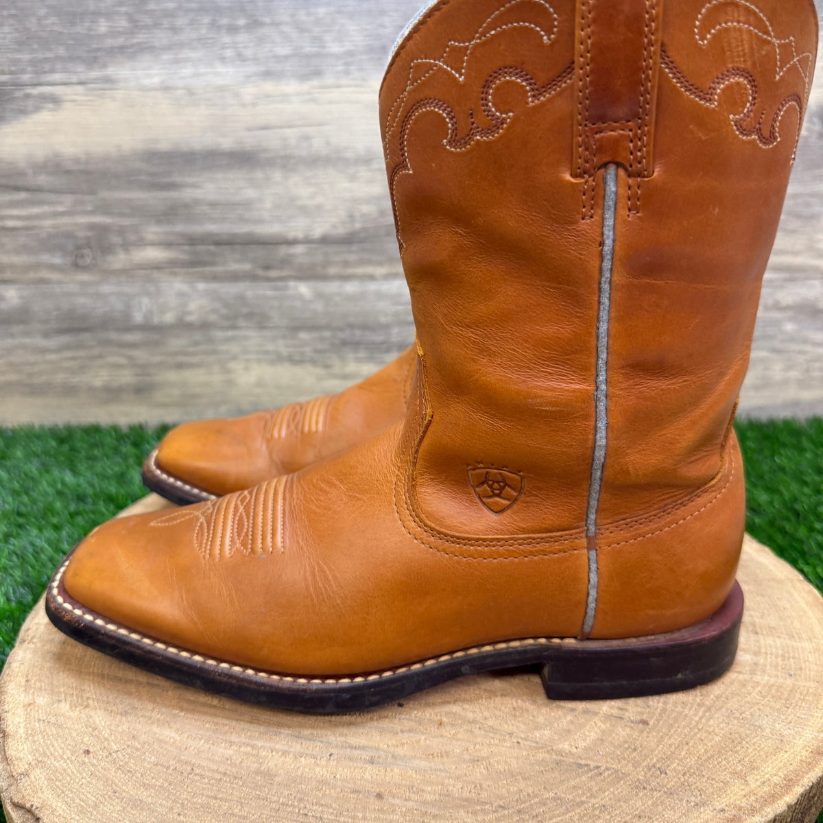 Ariat Women - Size 6.5B - Cognac Blackwater Square Toe Cowboy Boots Style 18101