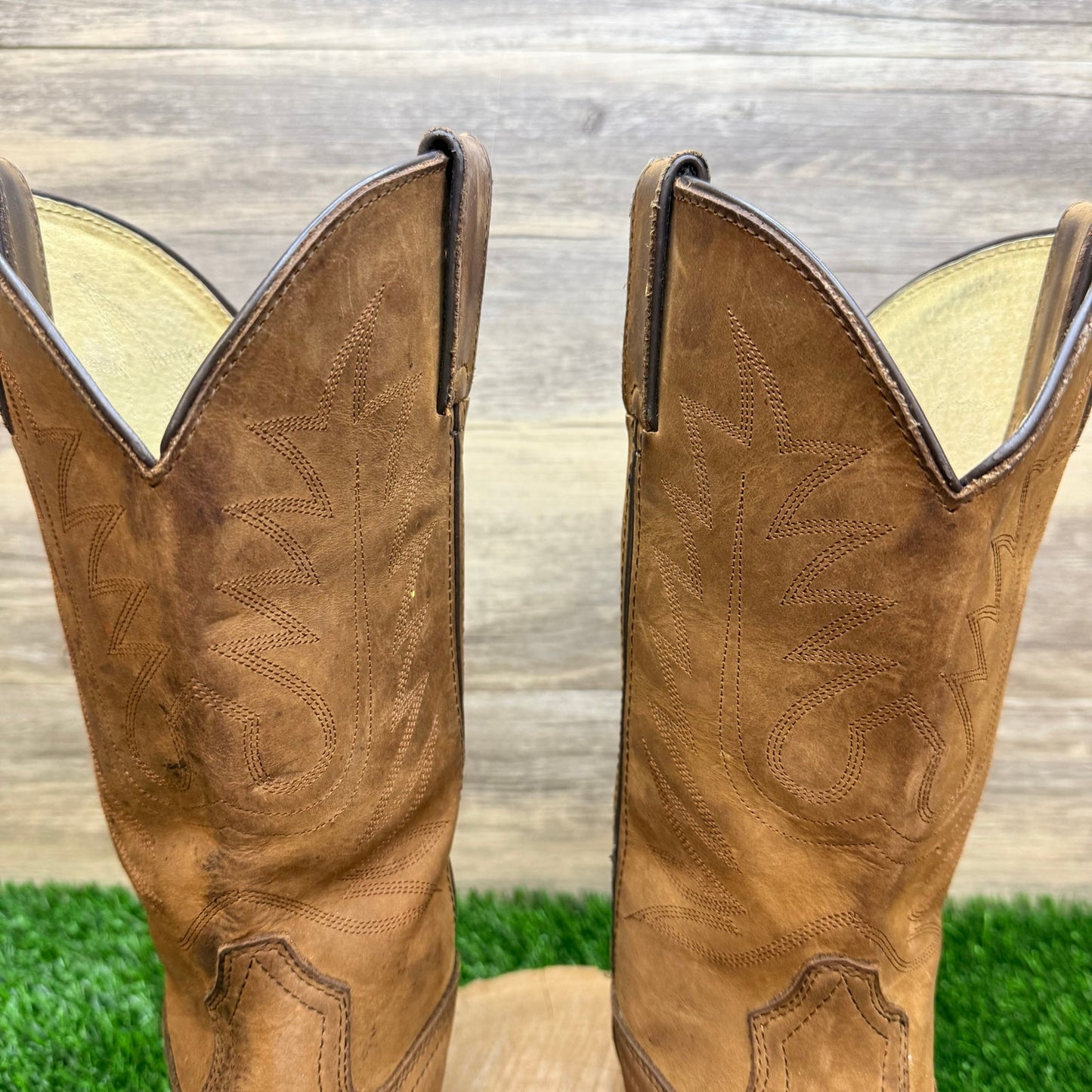 Durango Women - Size 8.5M - Tan Rodeo Ranch Western Cowboy Boots RD4112
