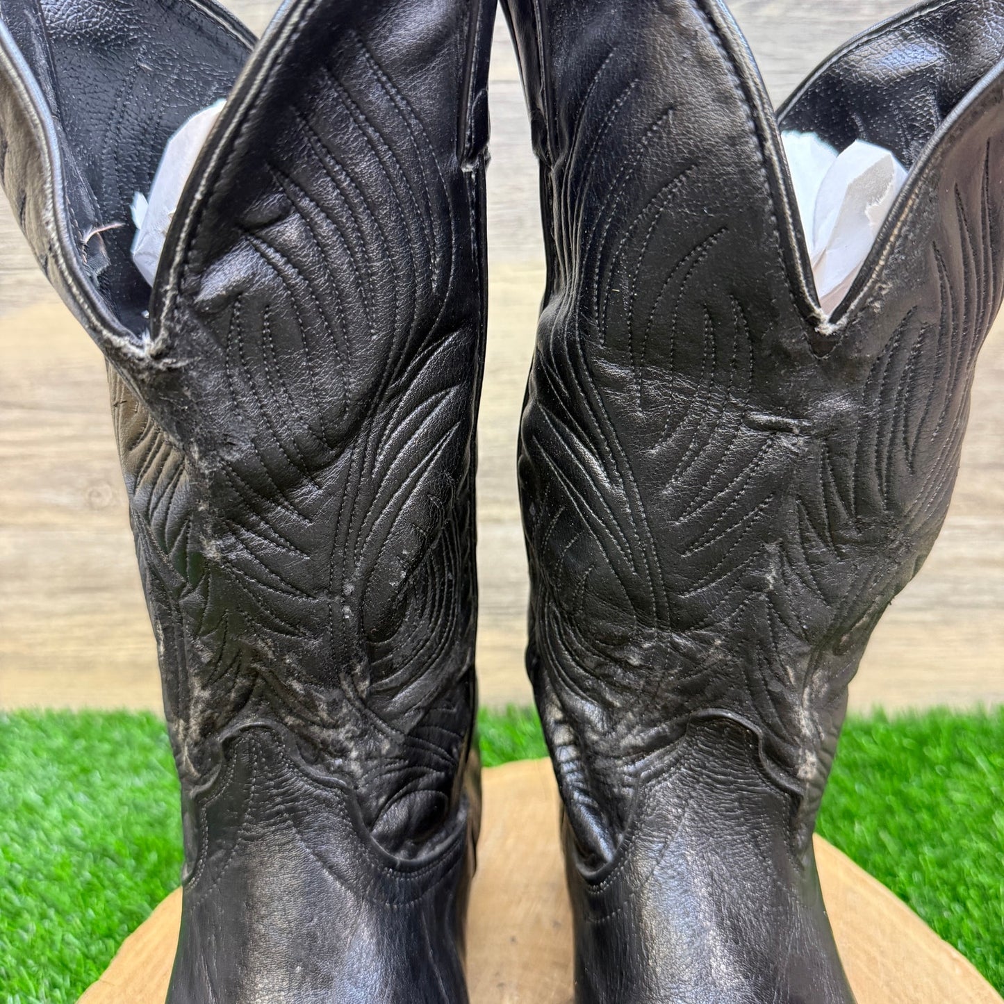 Laredo Men - Size 9.5 EE - Vintage Black Western Cowboy Boots Style 2630