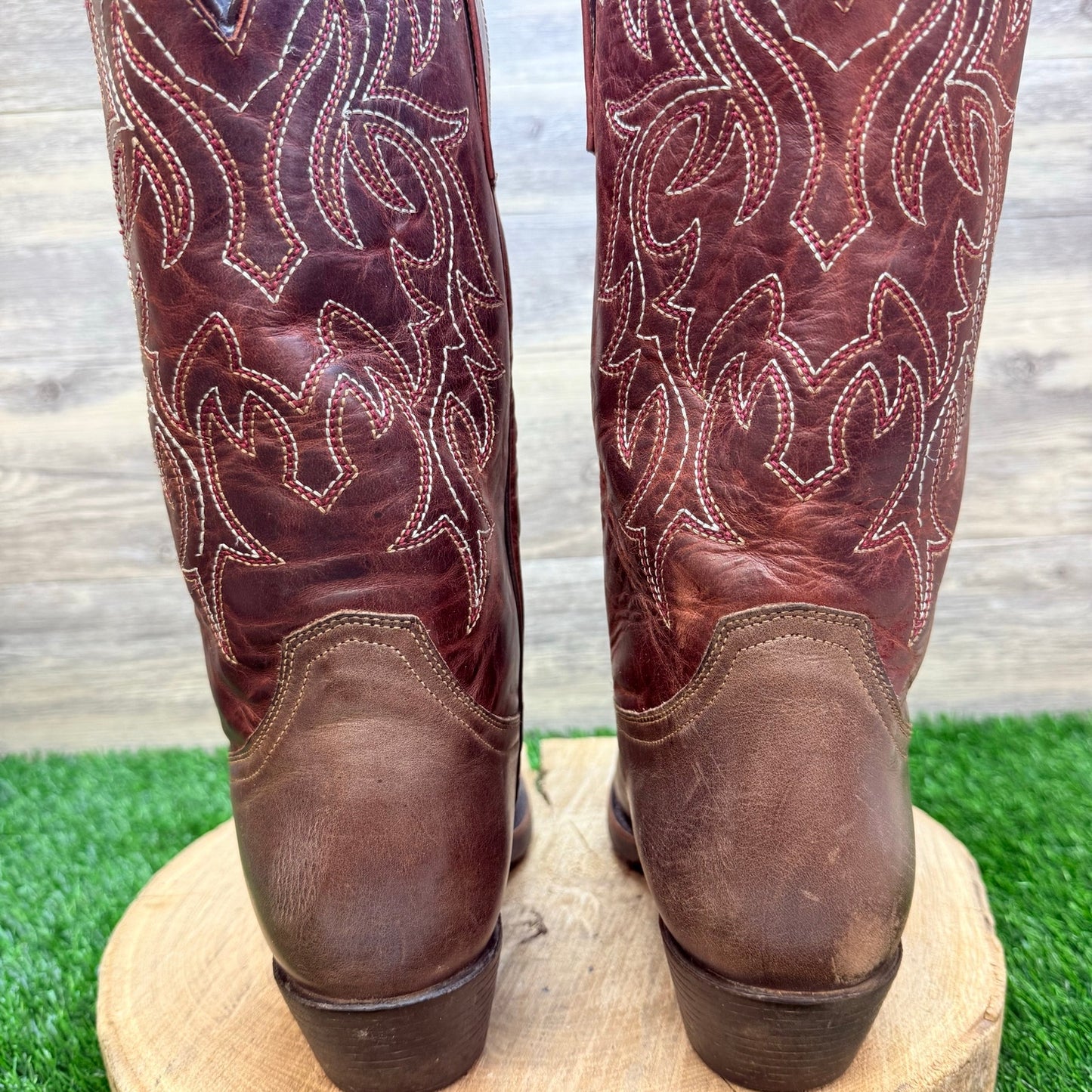 JB Dillon Men - Size 8.5 - Copper / Brown Western Cowboy Boots JBC101EW