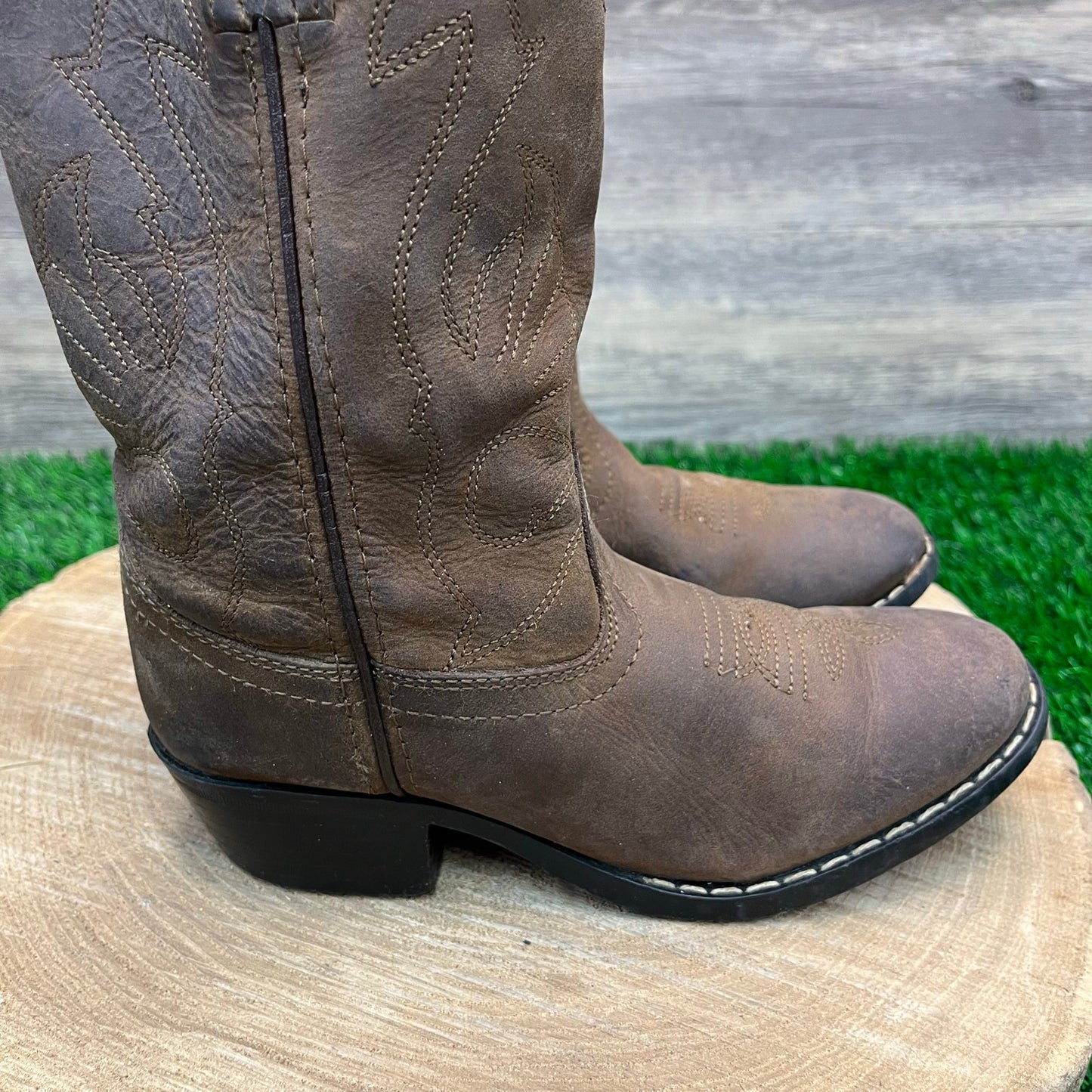 Masterson Youth - Size 1M - Brown Cowboy Boots Style RB2000C