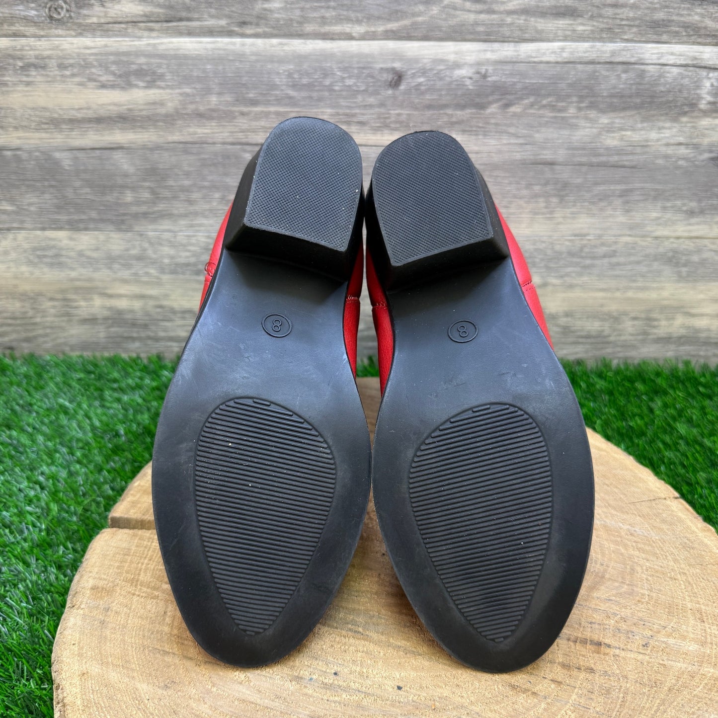 Charles Albert Women - Size 8 - Red Faux Leather Cowboy Boots