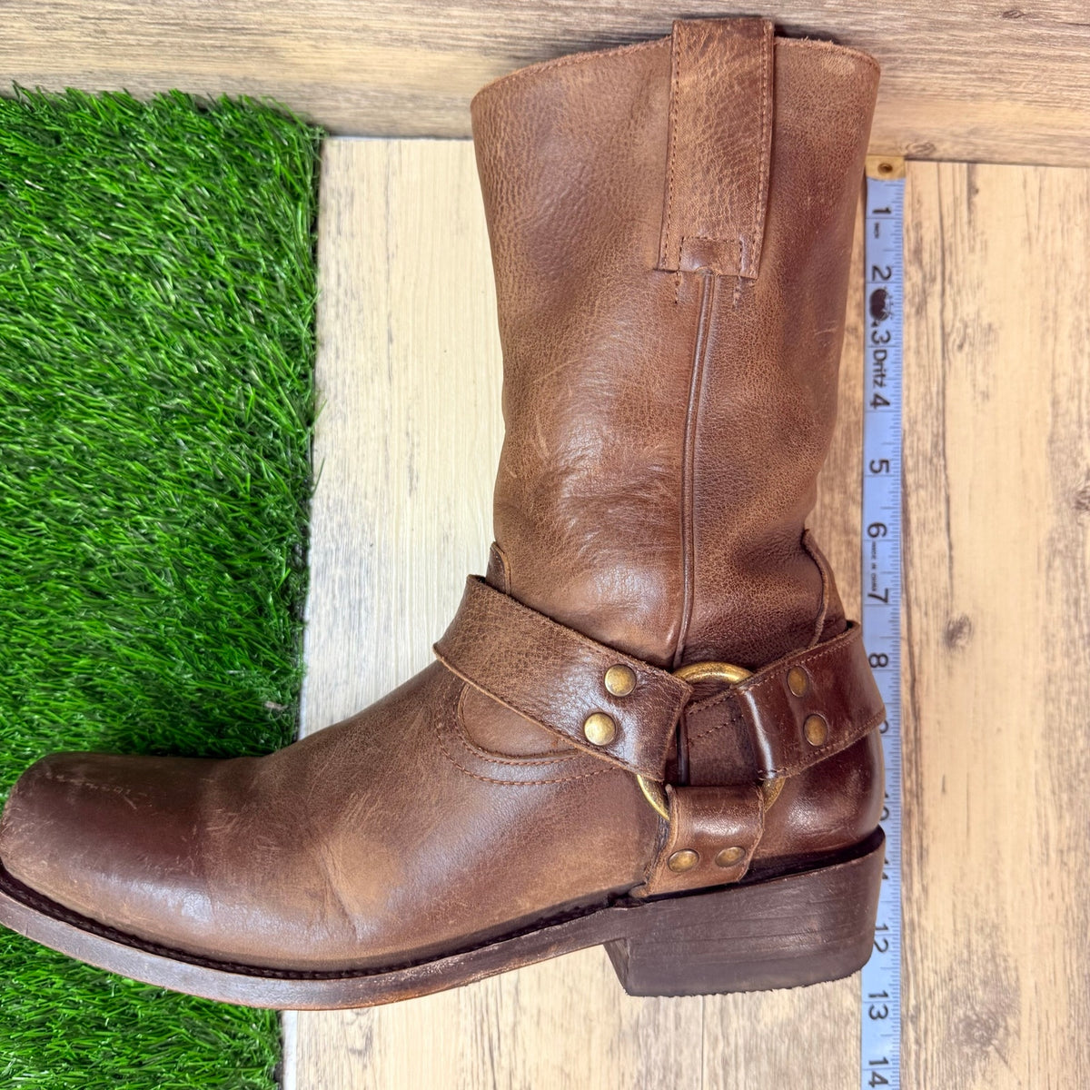 Freebird Men - Size 8 - Brown Copperhead Harness Moto Boots 4789