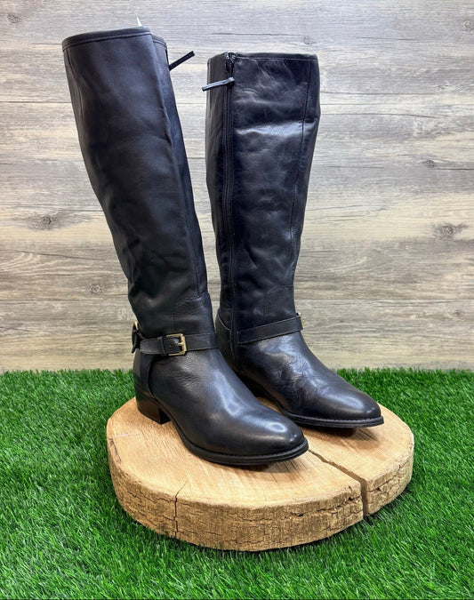 Lauren Women - Size 8B - Black Harness Riding Boots Marion