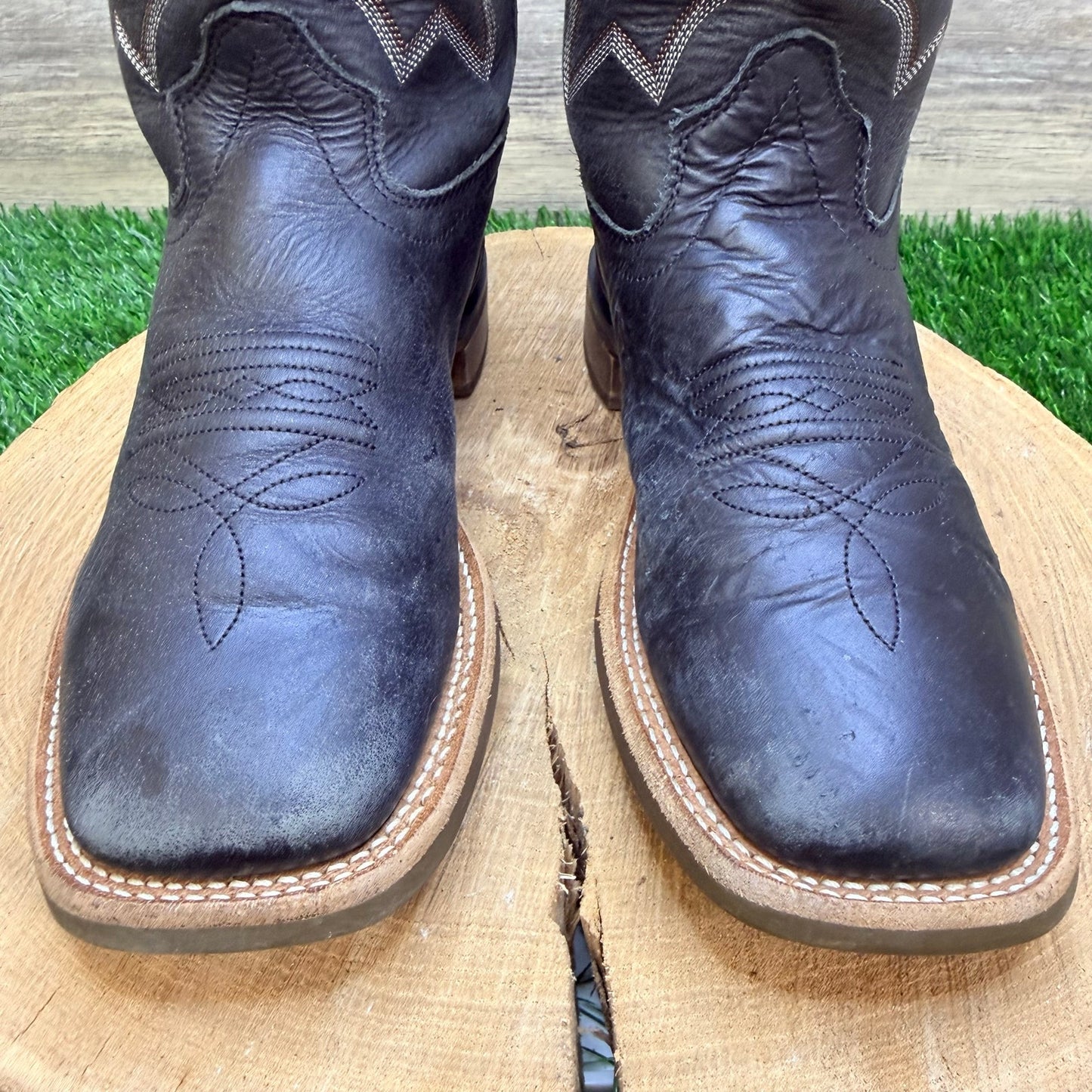Cody James Youth - Size 5D - Black Square Cowboy Boots BCBSP23P7