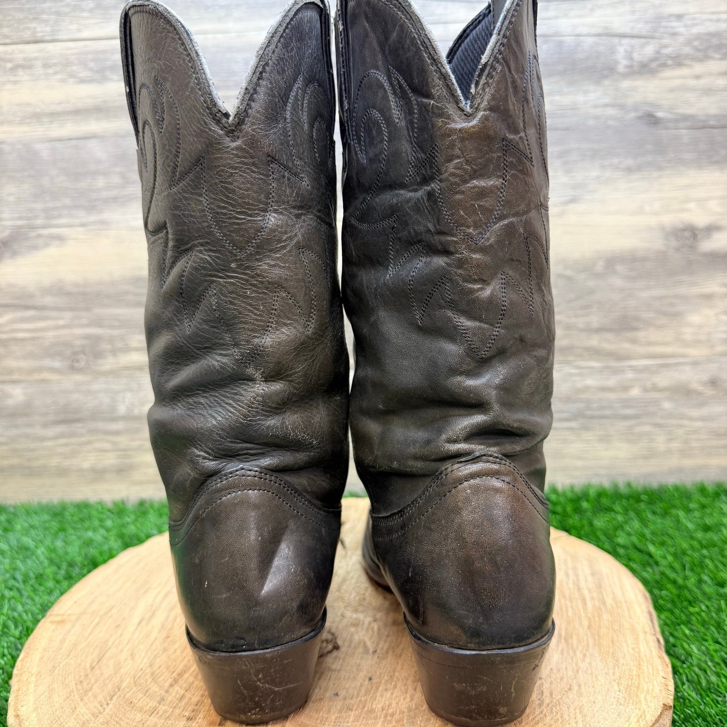 Durango Women - Size 7M - Vintage Black Toe Plate Western Cowboy Boots RP540