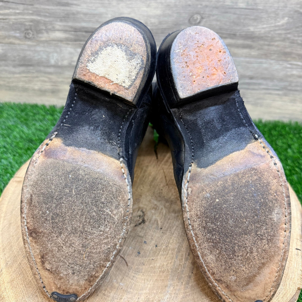 Unknown Youth - Size 3 - Vintage Black Leather Cowboy Boots