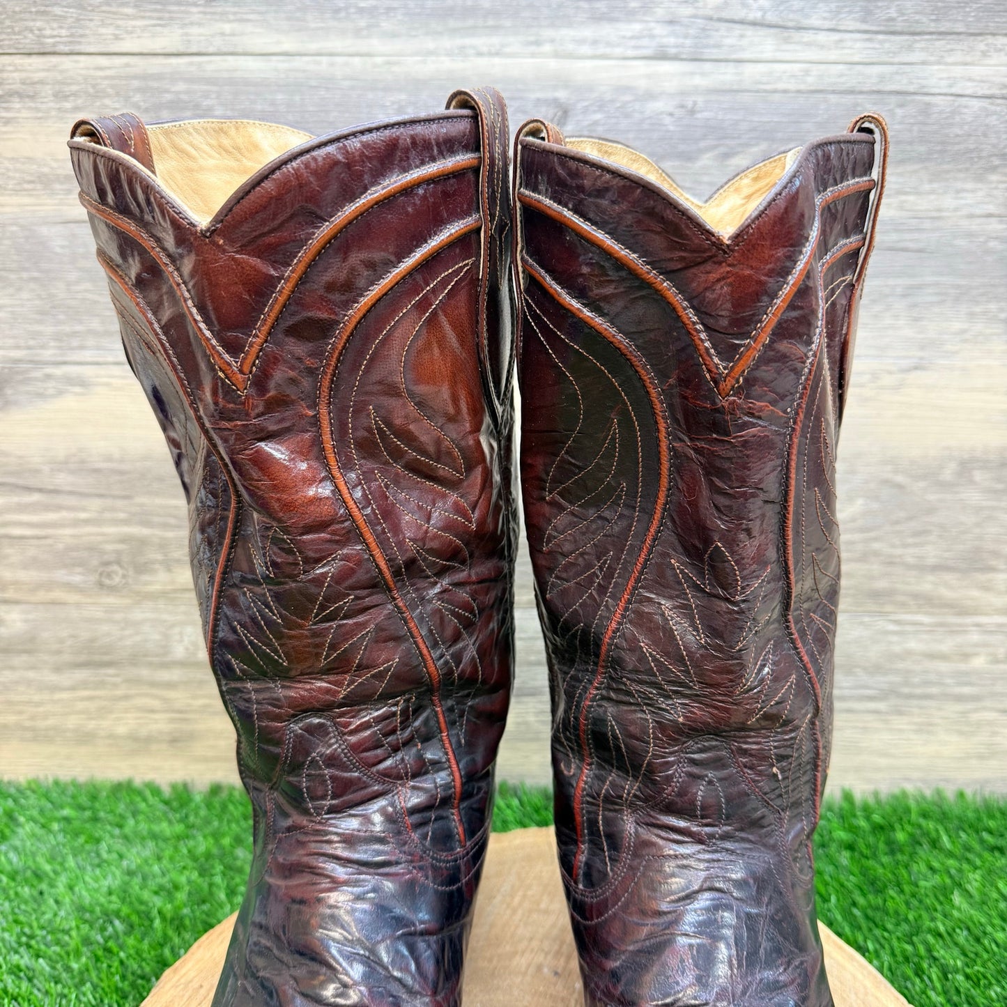 Dan Post Men - Size 11.5D - Distressed Burgundy Western Cowboy Boots 6683