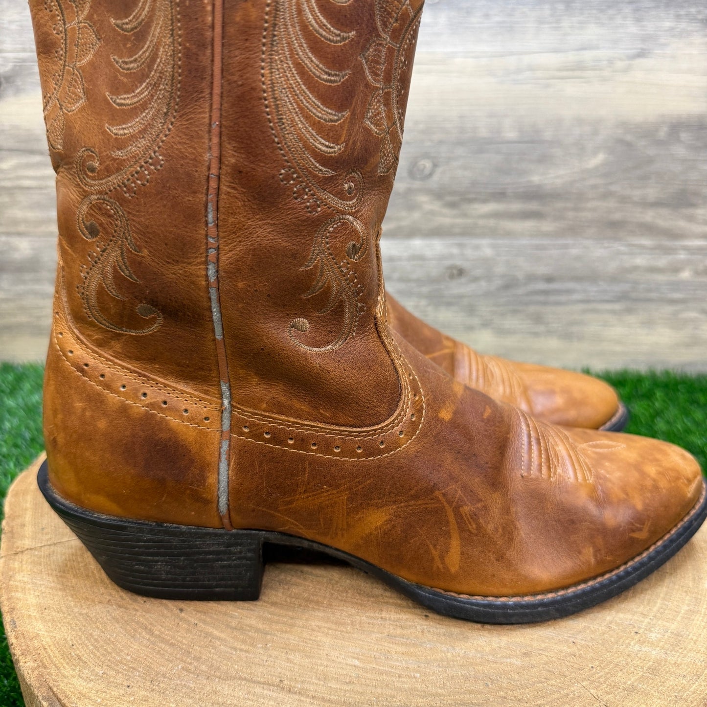 Ariat Women - Size 8B - Tan Scroll Western Cowboy Boots Style 10010971