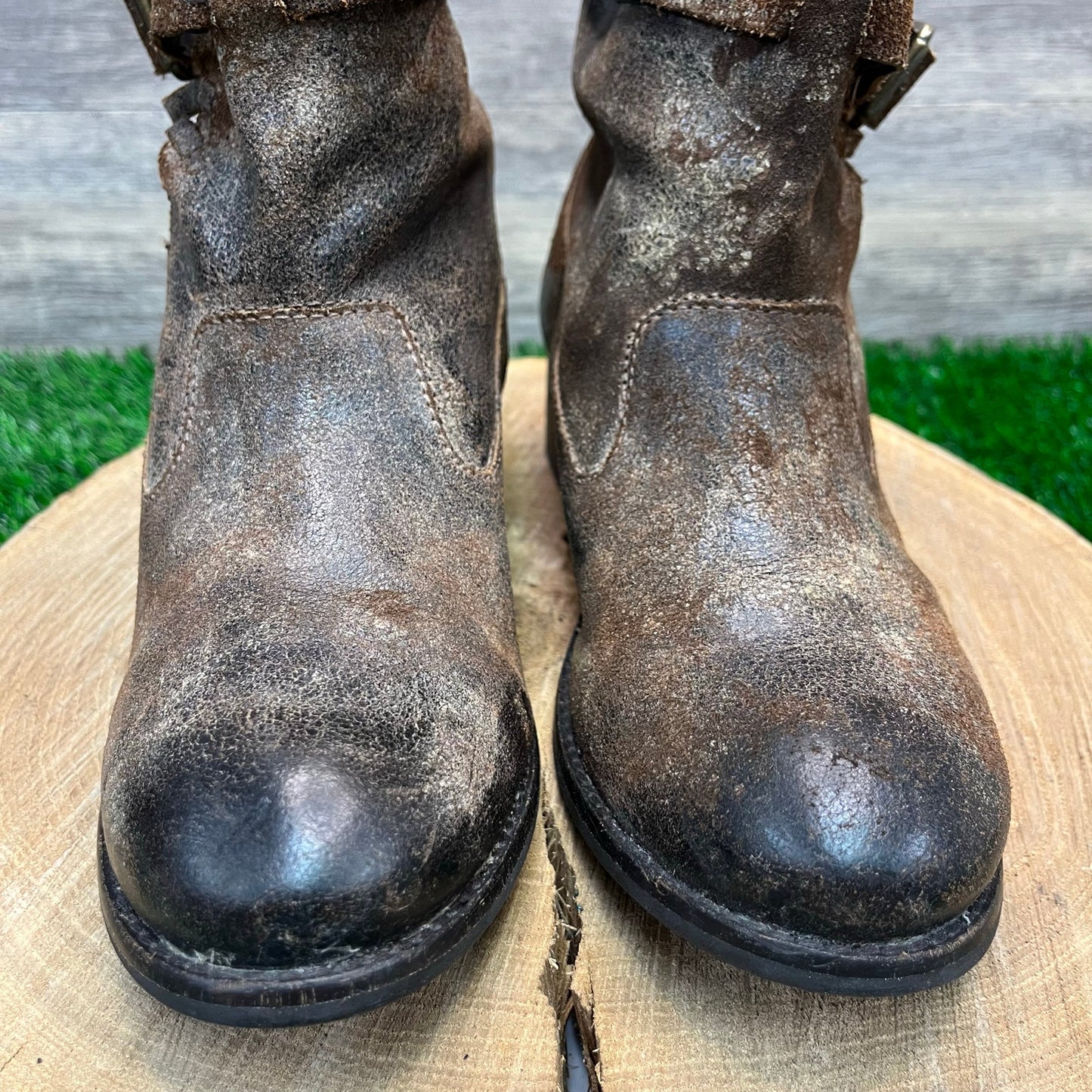 Diba True Women - Size 8.5 - Distressed Brown Ankle Boots