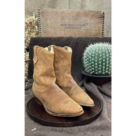 Unknown Women - Size 7 - Tan Ankle Cowboy Boots Style 1622
