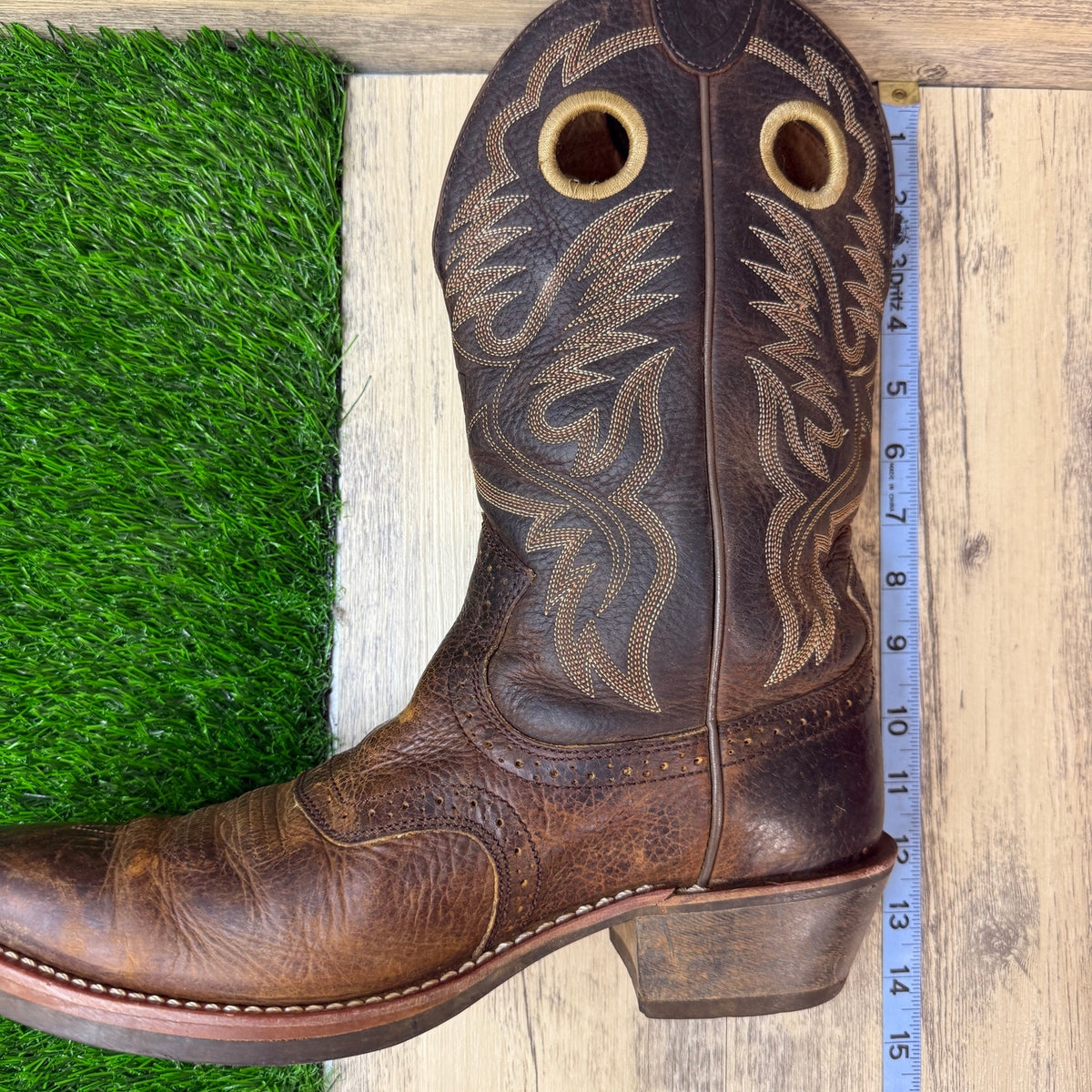 Ariat Men - Size 10.5D - Brown Rough Stock Square Toe Cowboy Boots 10002227