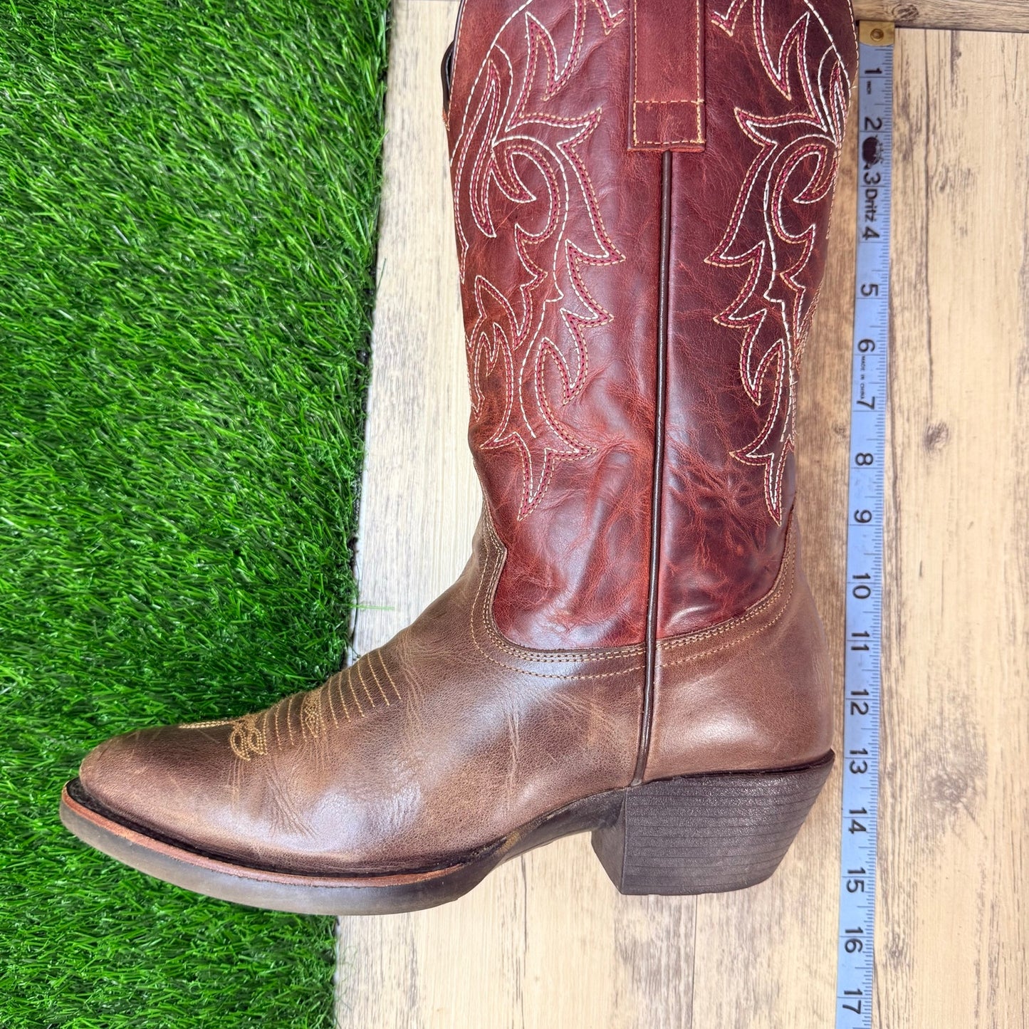 JB Dillon Men - Size 8.5 - Copper / Brown Western Cowboy Boots JBC101EW