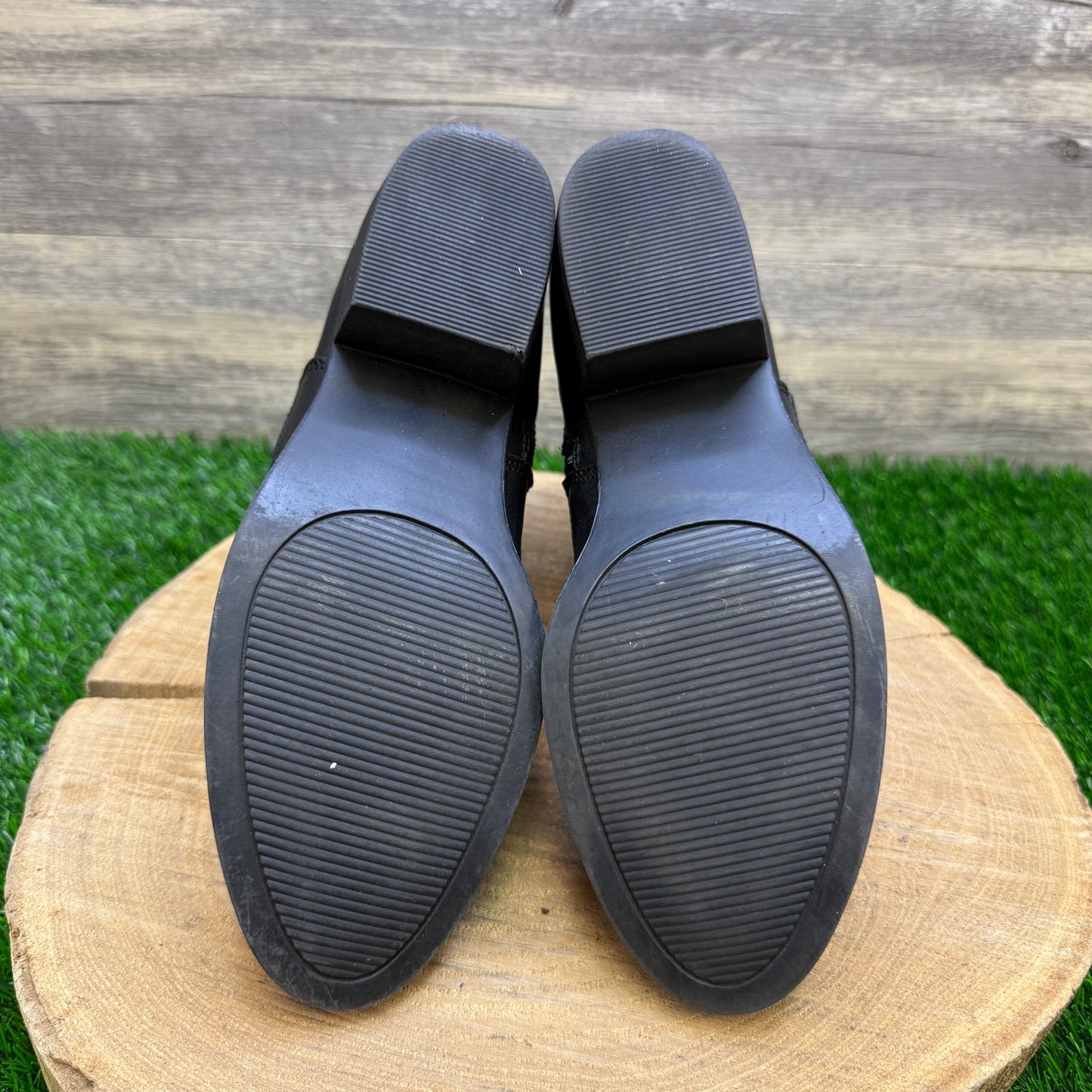 Rampage Women - Size 7.5M - Black Faux Leather Ankle Zipper Boots Whendl