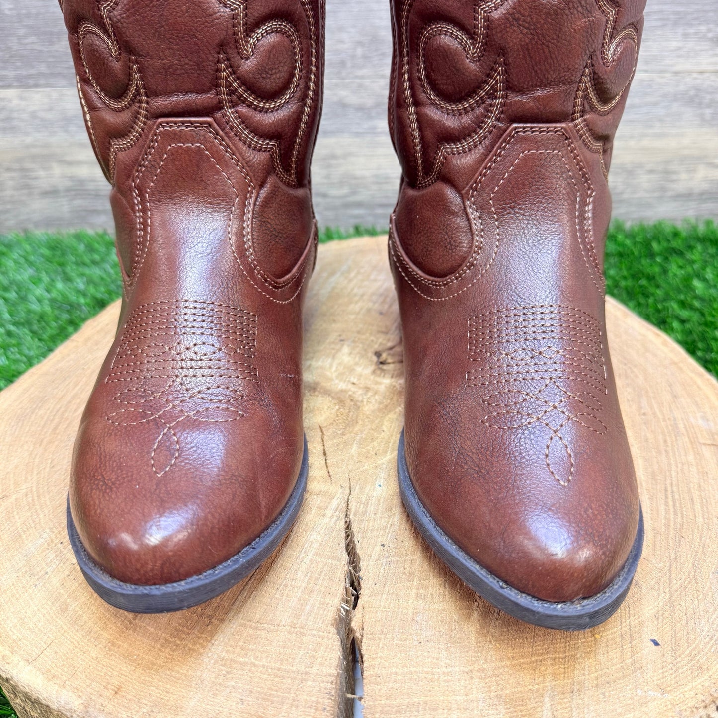 Cat & Jack Youth - Size 5 - Brown Zipper Cowboy Boots