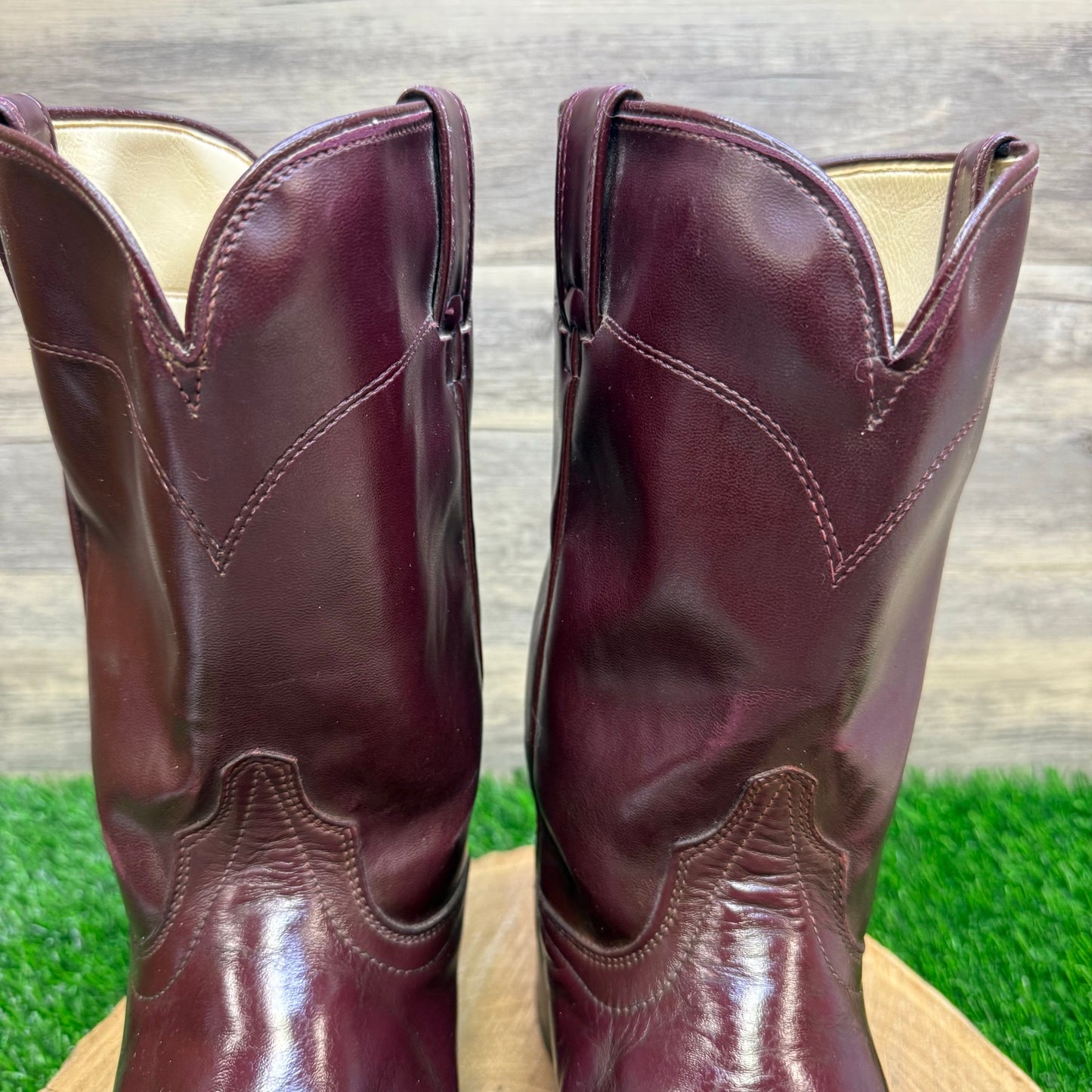 Laredo Men - Size 10.5D - Vintage Burgundy Roper Cowboy Boots Style 7937