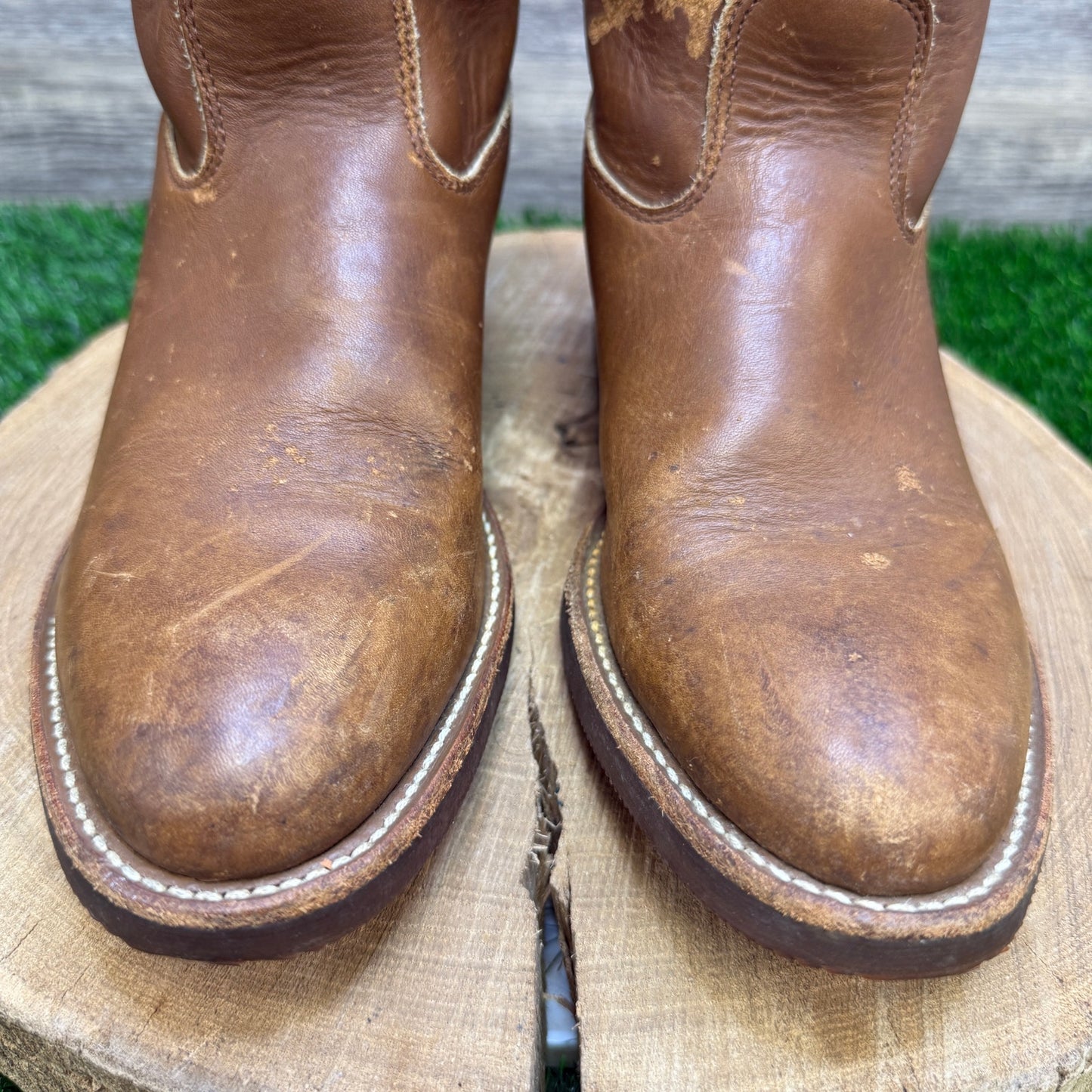 Chippewa Men - Size 7D - Tan Pull On Cowboy Boots Style 82069