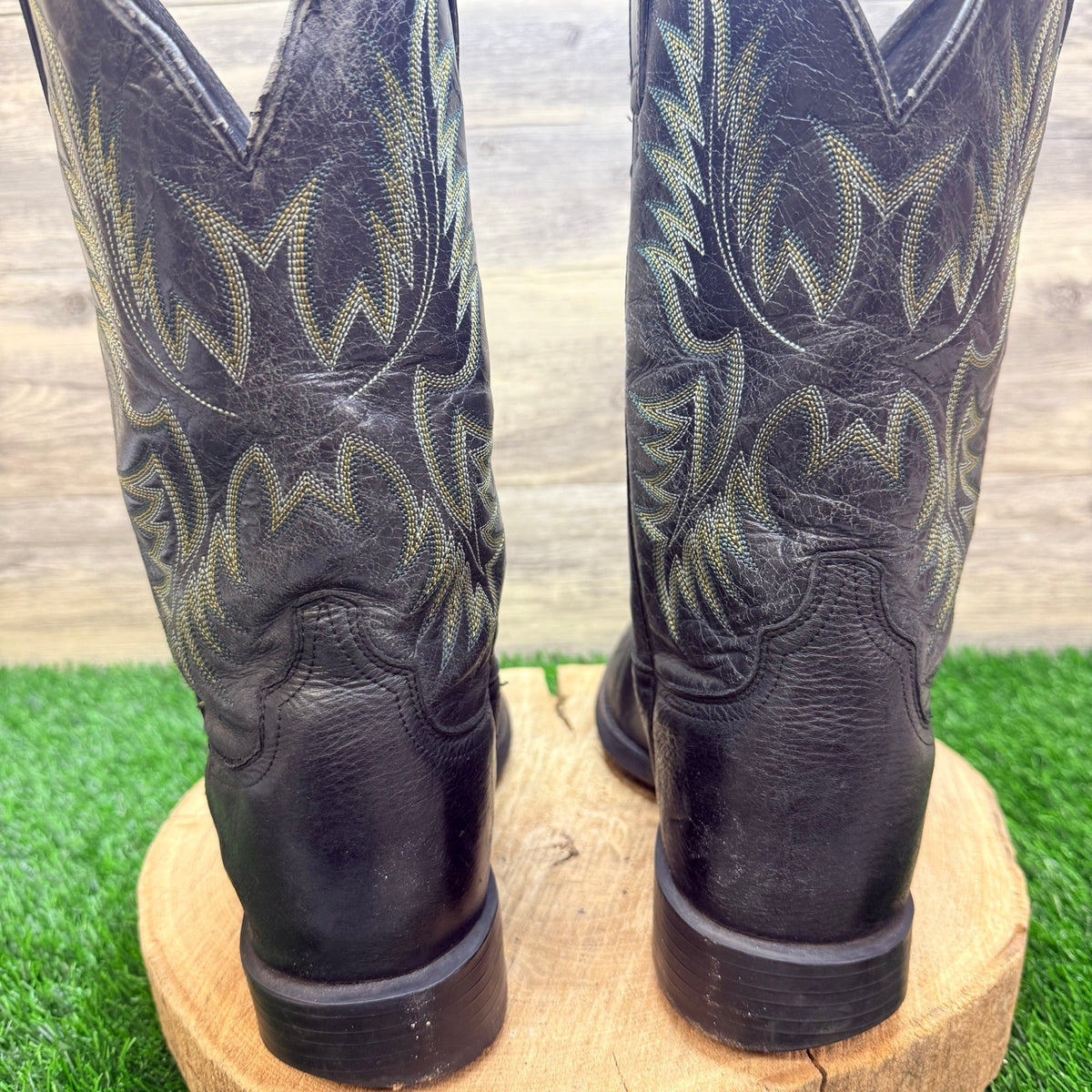 Ariat Men - Size 10D - Black/Green Heritage Western Cowboy Boots 10009594