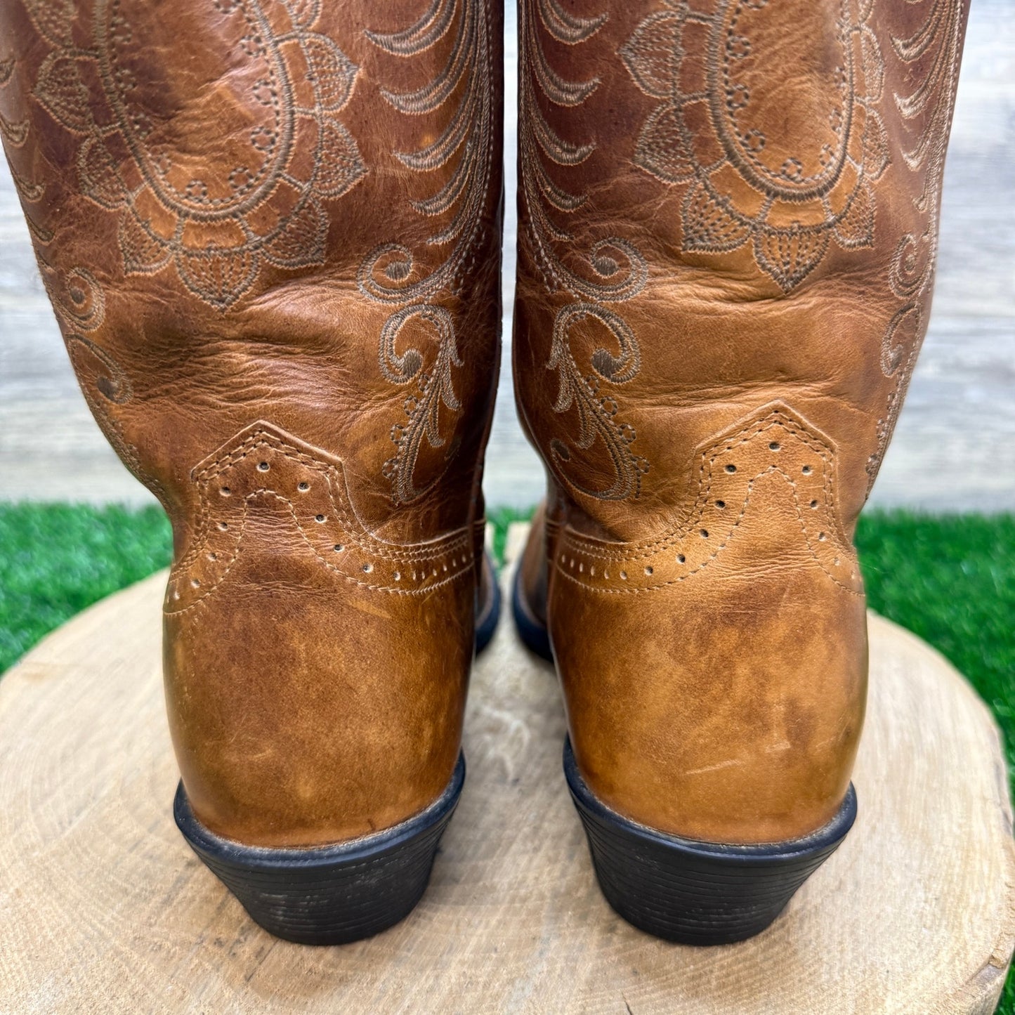 Ariat Women - Size 8B - Tan Scroll Western Cowboy Boots Style 10010971