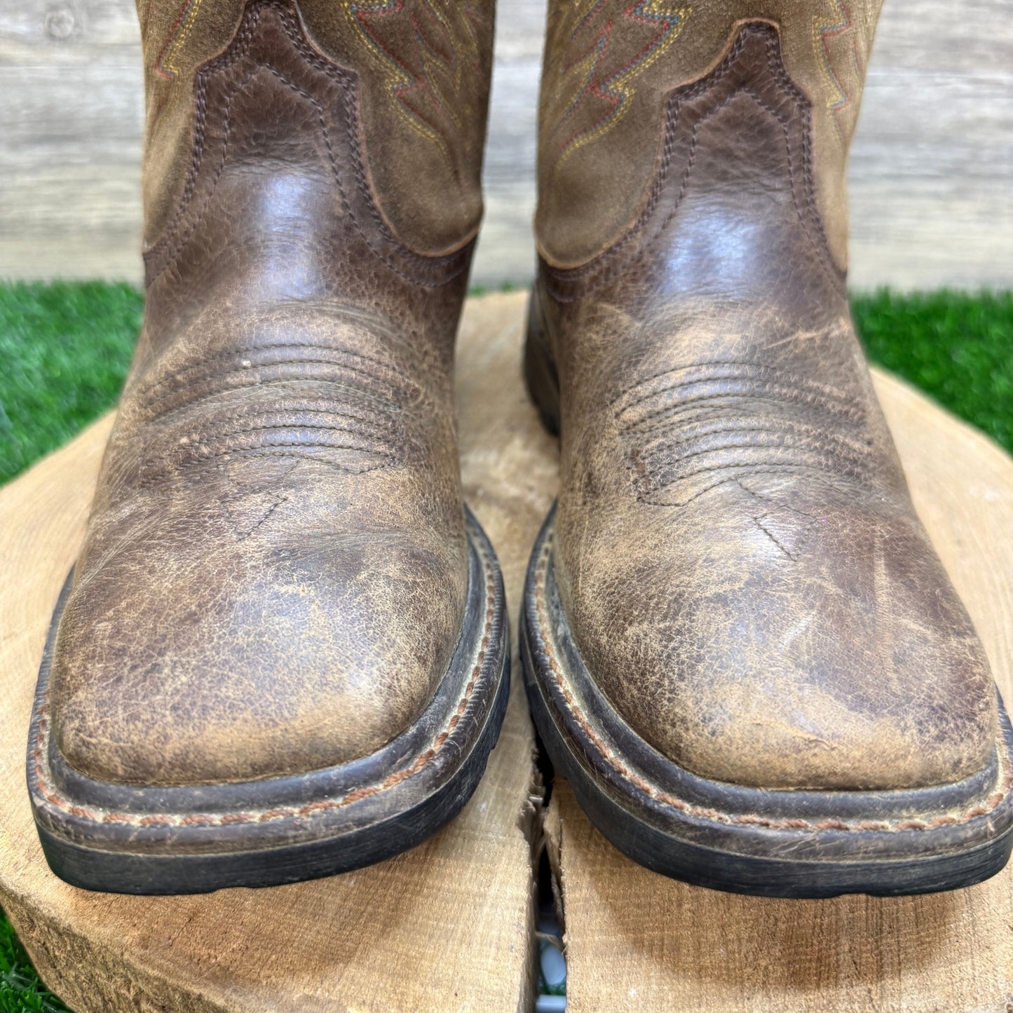 Ariat Work Men - Size 7D - Brown Square Toe Cowboy Boots Style F2892