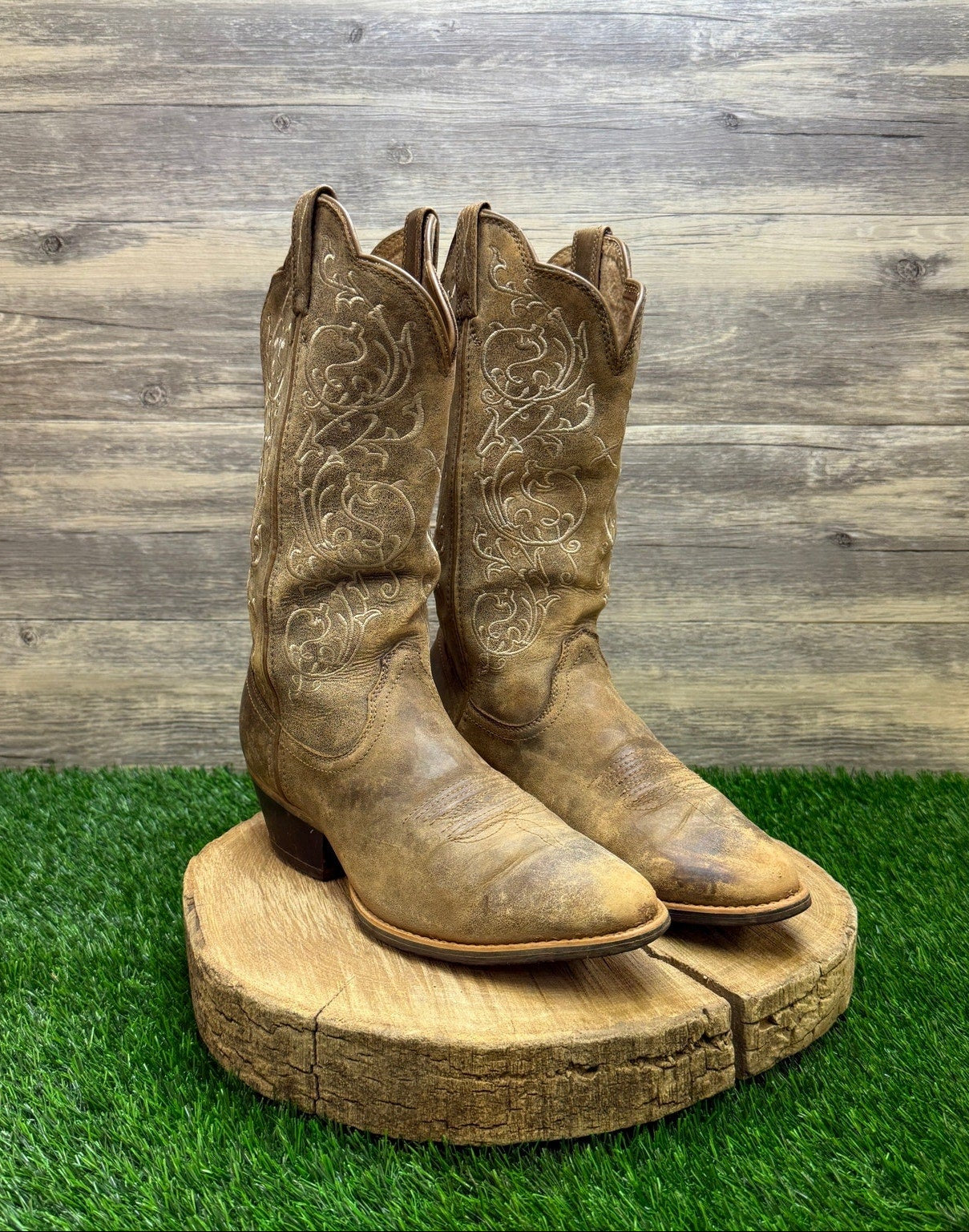 Twisted X Women - Size 9B - Bomber Brown Stitch Cowboy Boots Style WWT0025