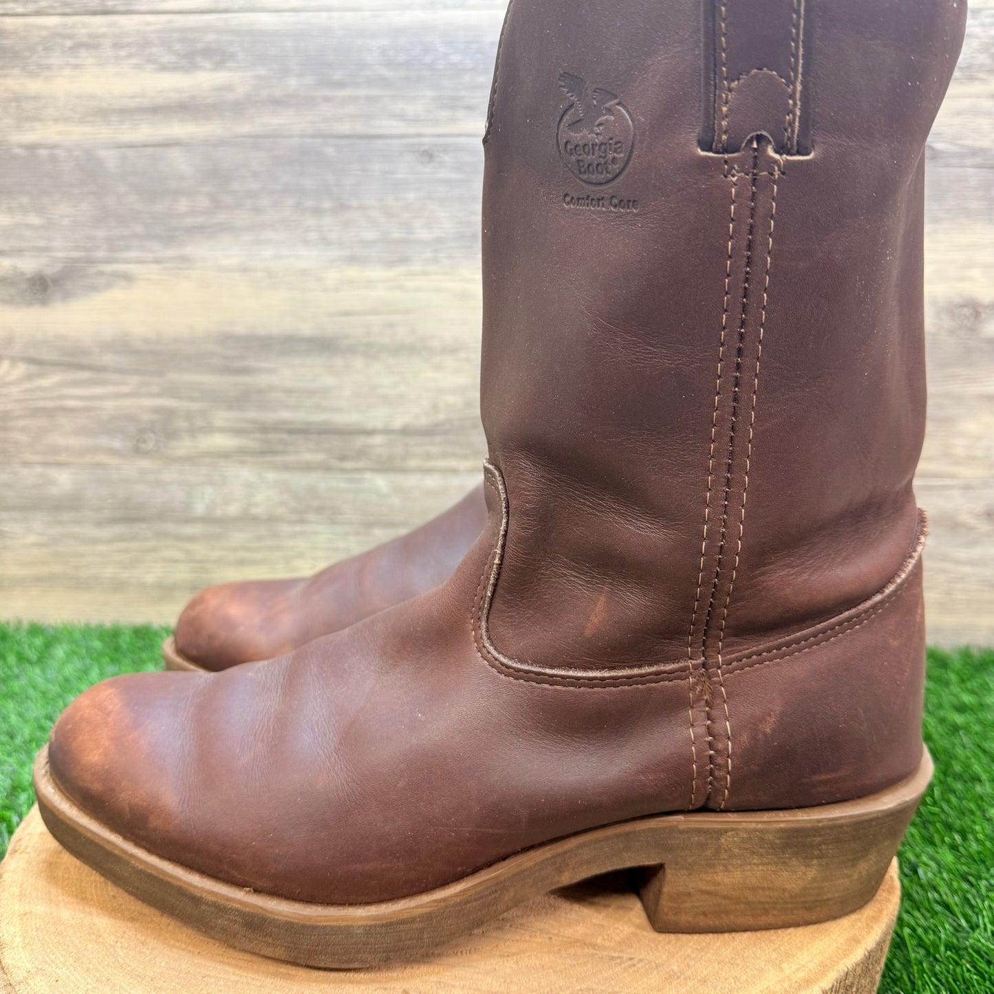 Georgia Men - Size 12EE - Brown Farm and Ranch Cowboy Boots