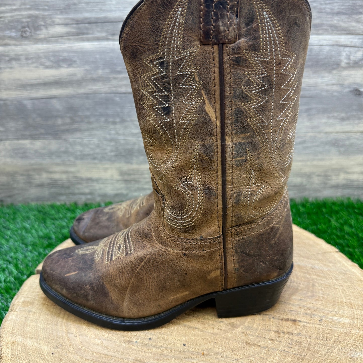 Smoky Mountain Youth - Size 1R - Brown Cowboy Boots Style 3435C
